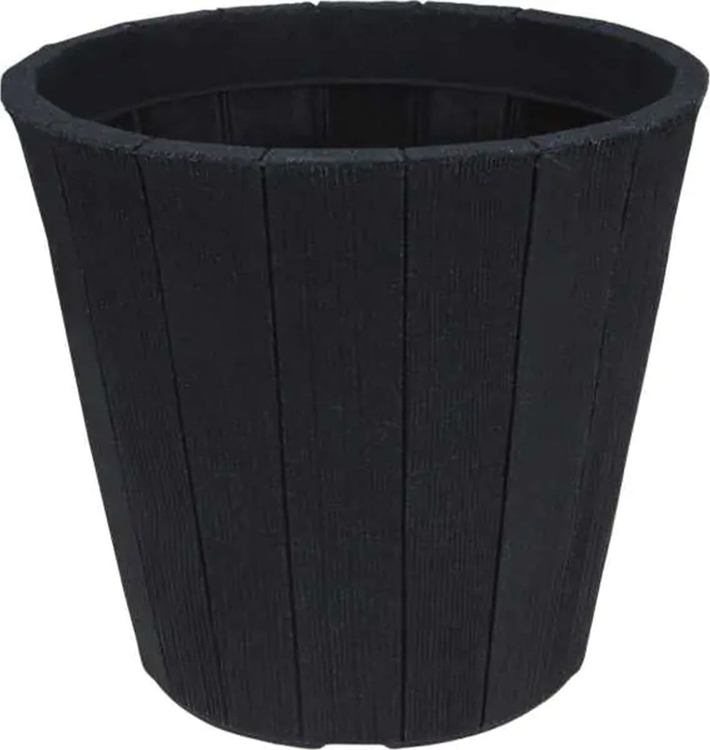Vaso tondo in plastica PE color antracite, per interno ed esterno in Vasi tradizionali Decor Space - Altamura, commercioVirtuoso.it