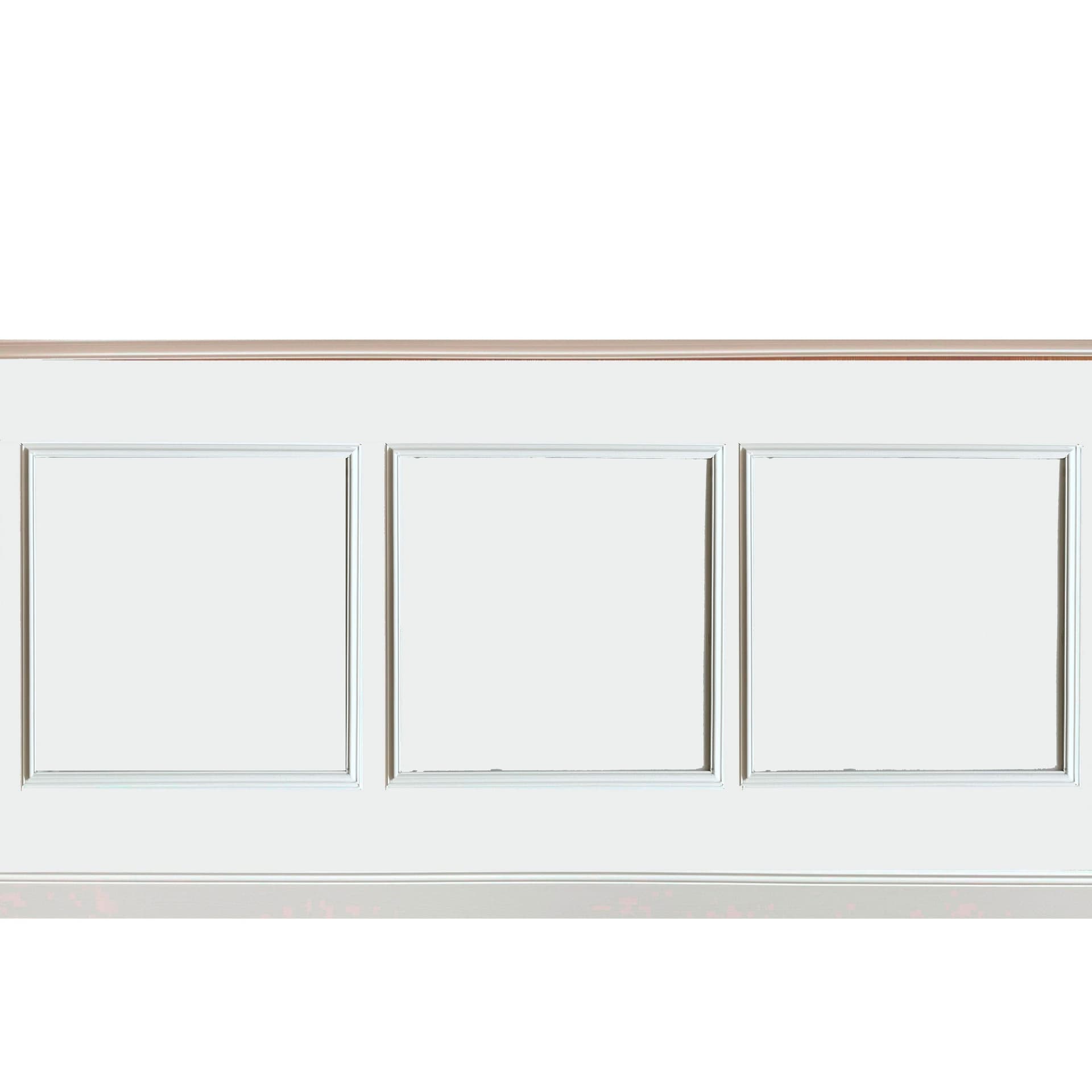 Barra intera da 2,20 metri di Profilo per boiserie 18x30mm in MASSELLO LACCATO BIANCO con incastri pannello max 3mm Eternal Parquet