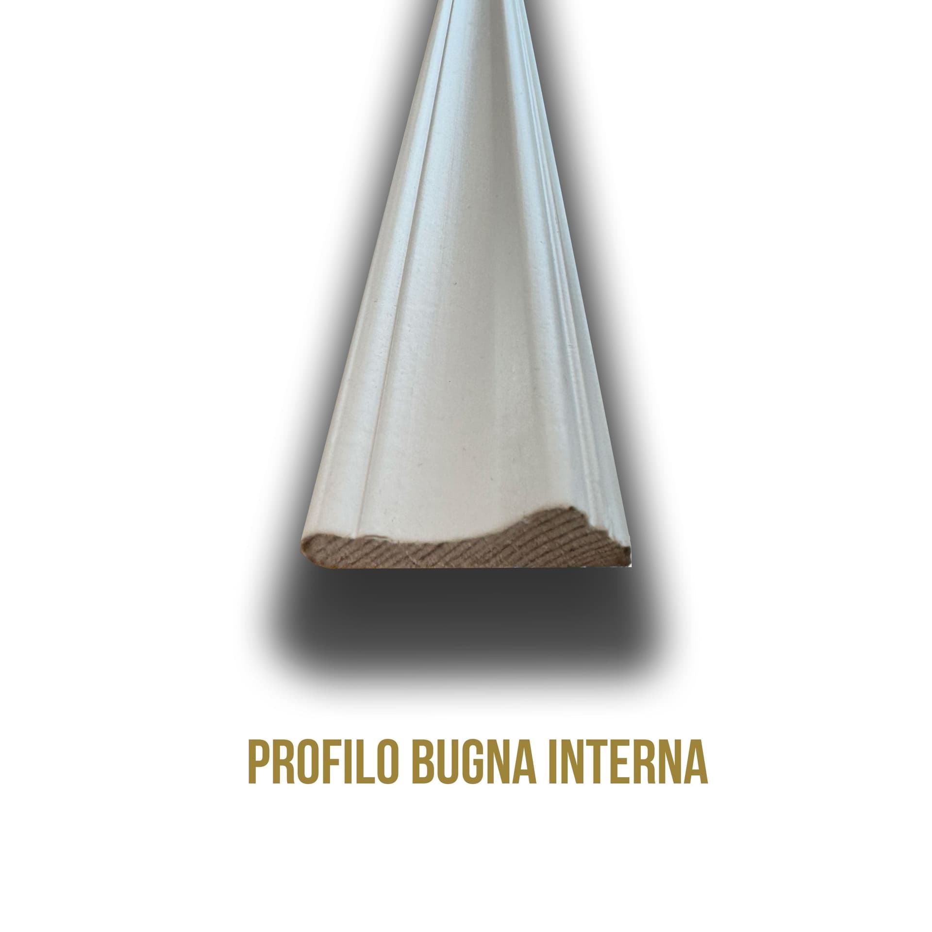 Barra intera da 2,40 metri di Profilo per boiserie 13x40mm in MASSELLO LACCATO BIANCO - Eternal Parquet