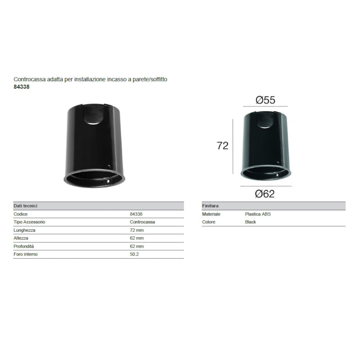 Controcassa Linea Light I LED 84338 accessorio muro - 4