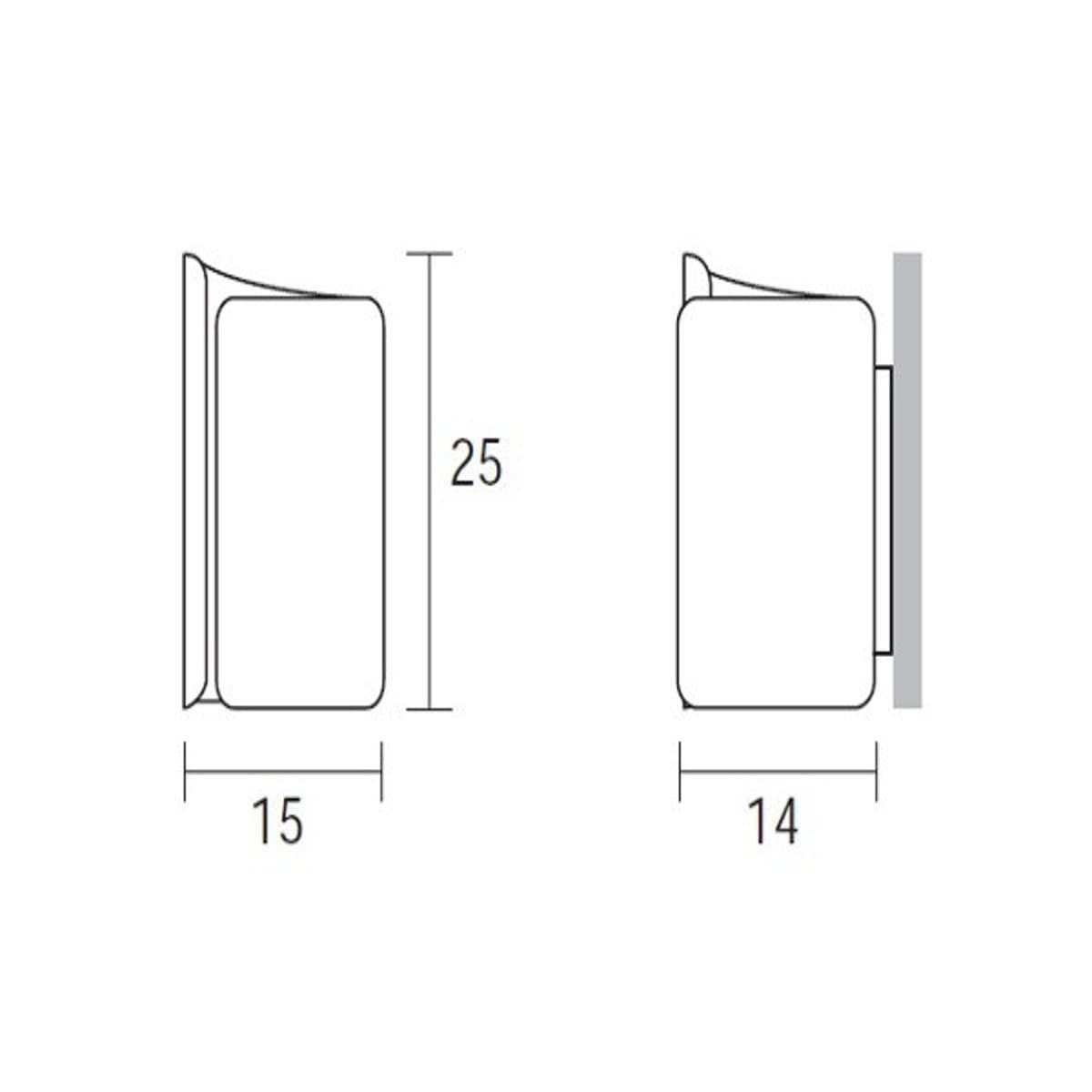 Applique moderno Selene illuminazione PAPIRO 0371 E27 LED vetro lampada parete - 9