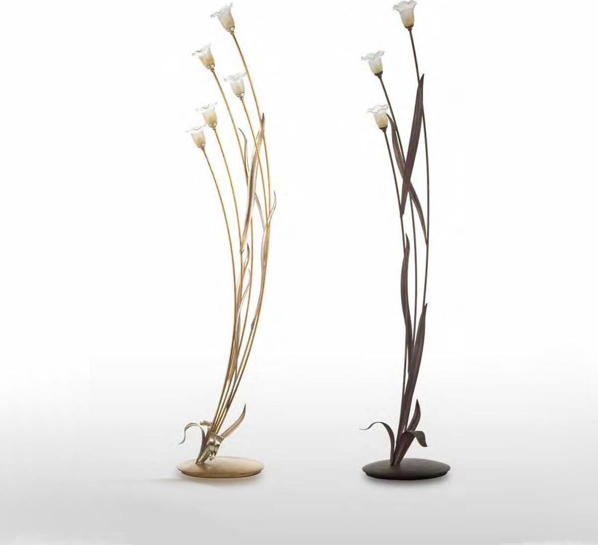 Piantana classica Luce Più SAN FREDIANO IRIS G9 LED metallo vetro lampada terra – 3 – moderno