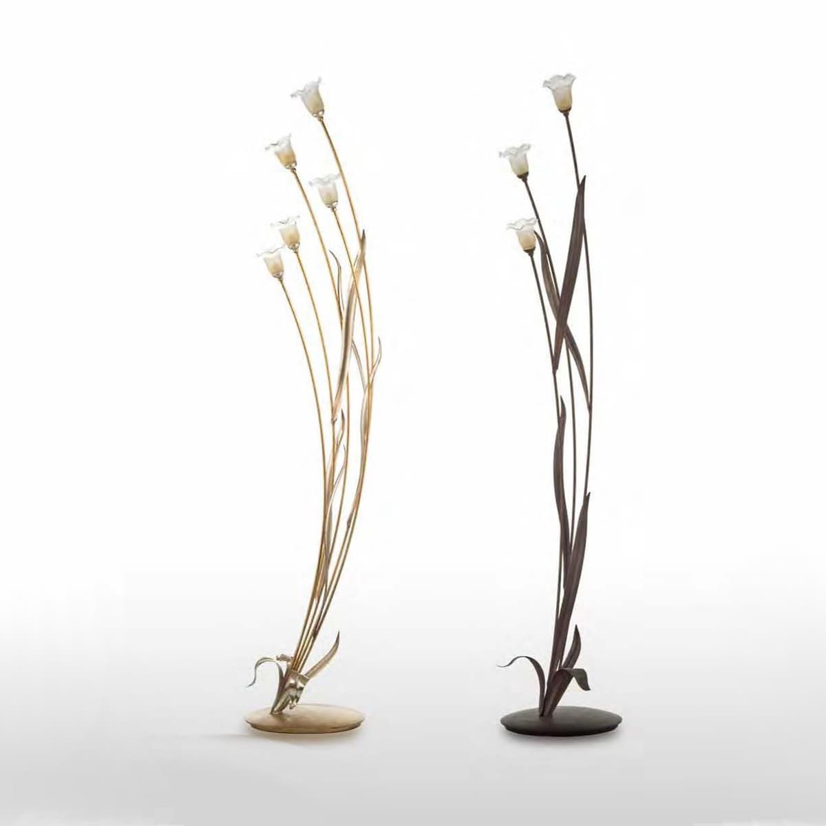 Piantana classica Luce Più SAN FREDIANO IRIS G9 LED metallo vetro lampada terra - 11