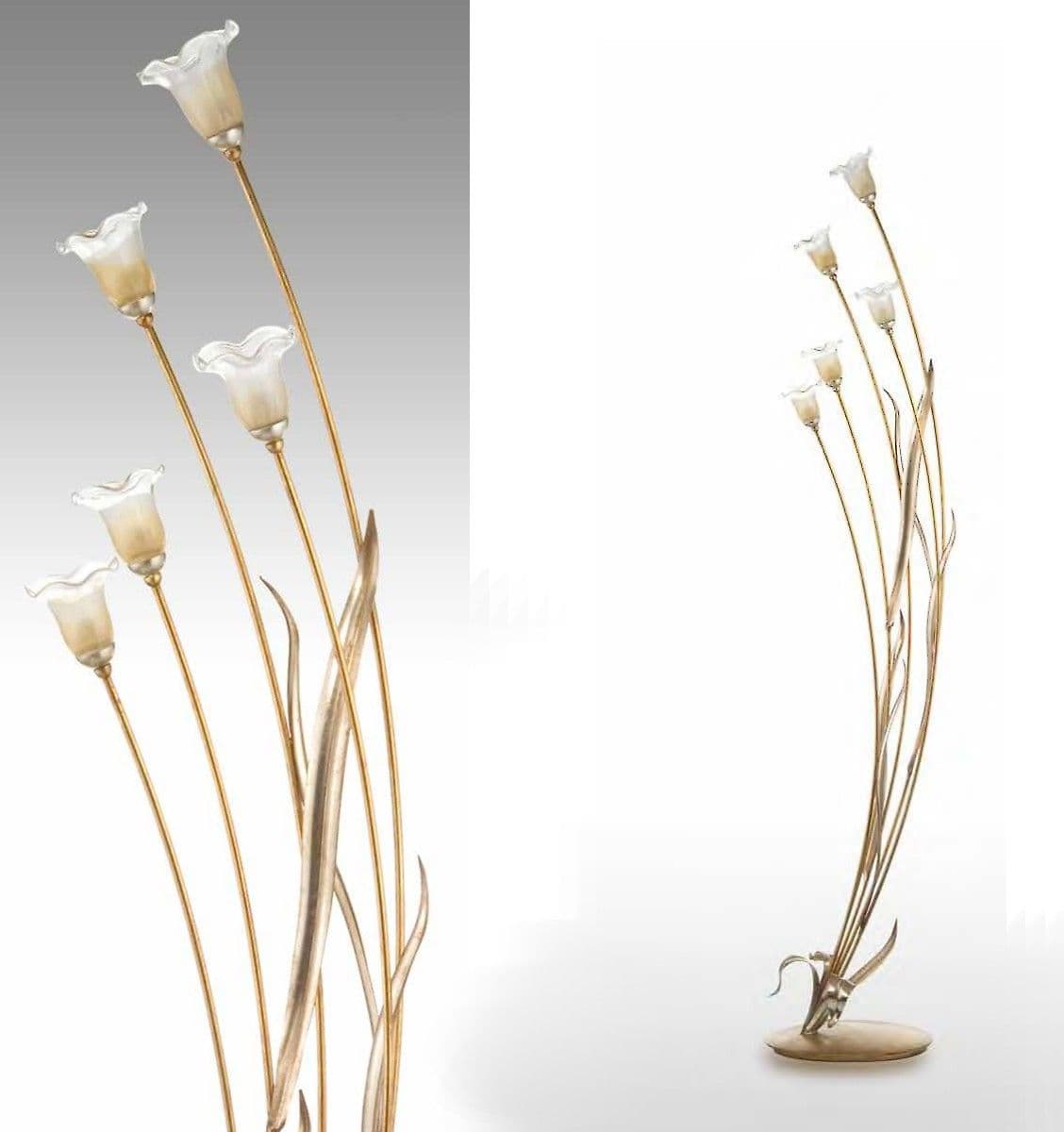 Piantana classica Luce Più SAN FREDIANO IRIS G9 LED metallo vetro lampada terra – 5 – moderno