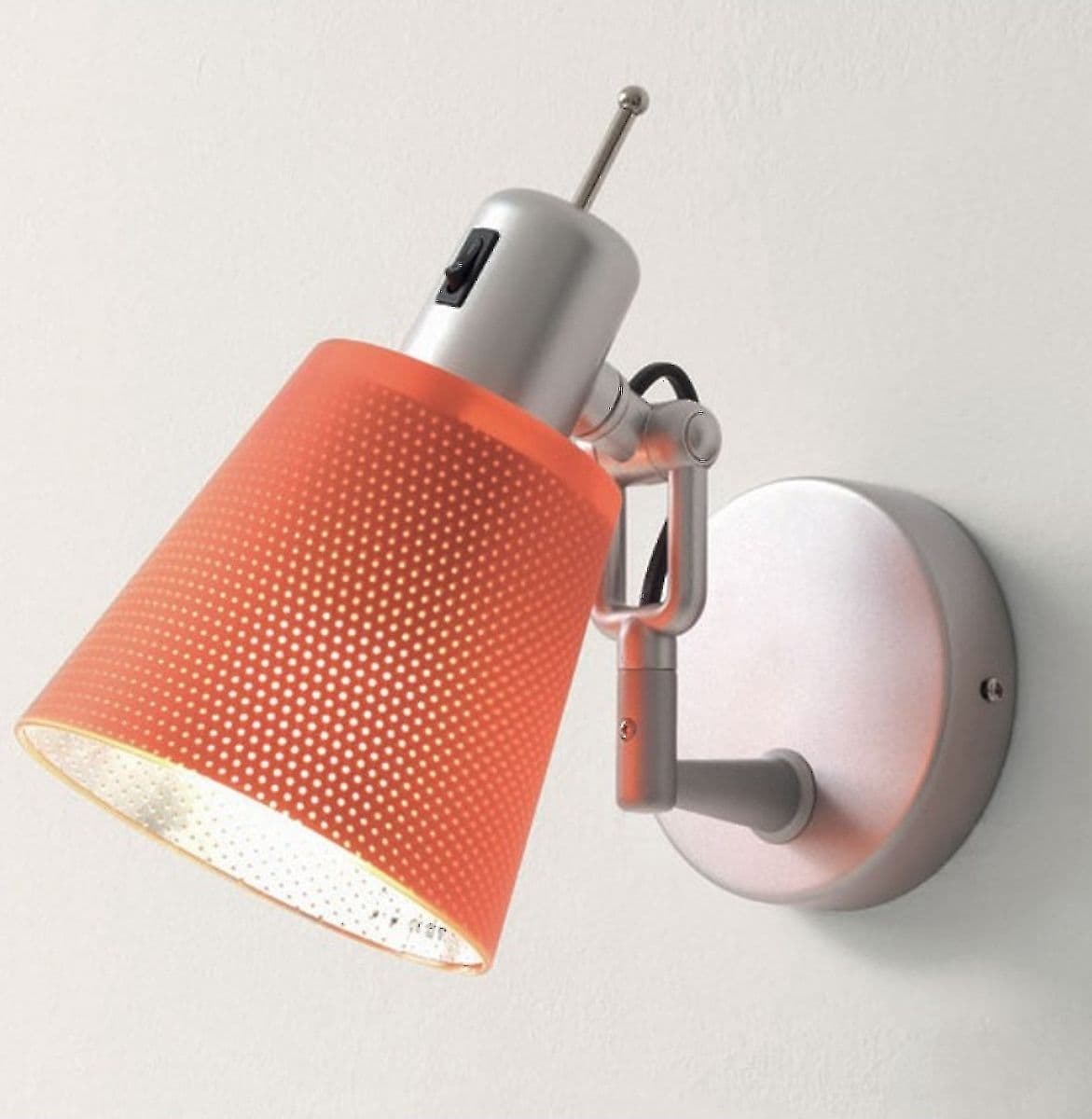 Applique Illuminando LOLA AP E27 LED lampada parete moderna orientabile metallo bianco arancione alluminio – moderno