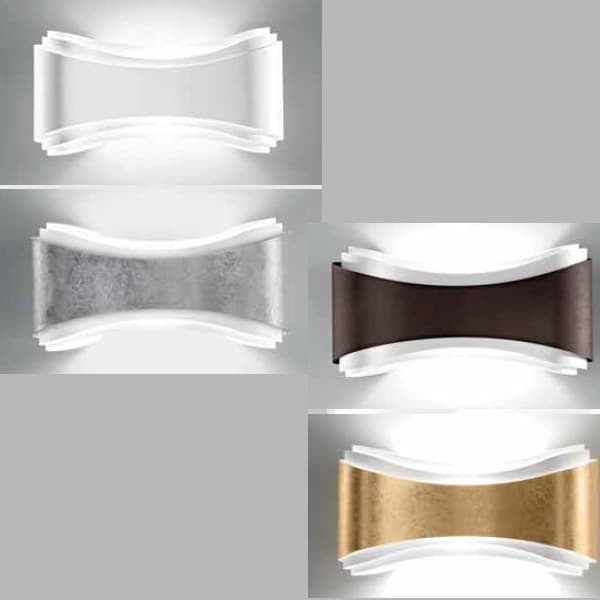 Applique moderna Selene illuminazione IONICA 1035 011 009 033 006 R7s LED metallo biemissione lampada parete - 11