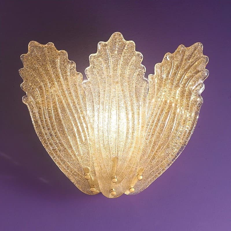Applique classico Due P illuminazione 2519 APG E14 LED vetro graniglia lampada parete - 8