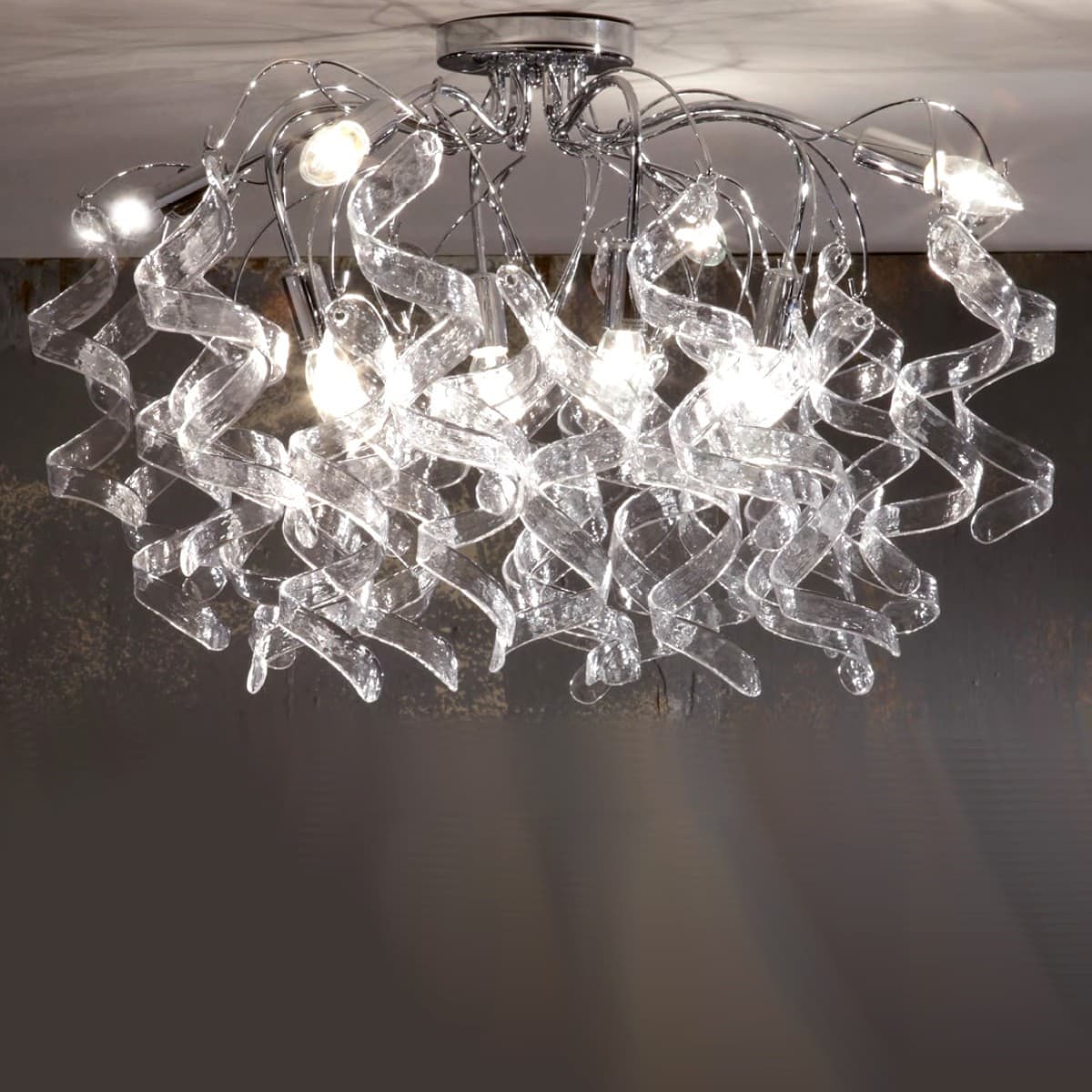 Plafoniera moderna Padana Lampadari MARILYN 271 PL8 E14 LED vetro lampada soffitto - 13