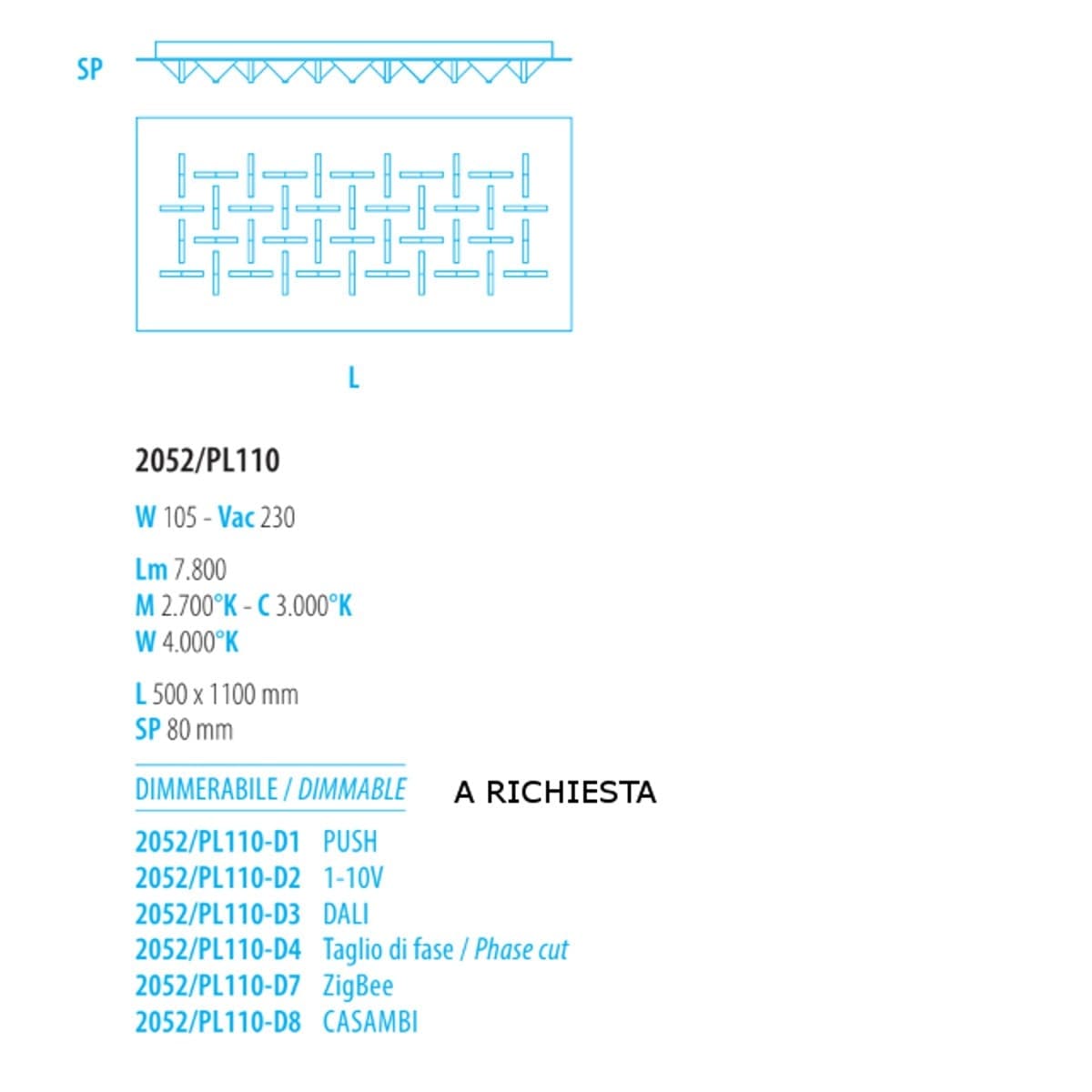 Plafoniera-moderna-Fratelli-Braga-CRISTALLI-2052-PL110-S-13-C-LED-metallo-metacrilato-lampada-soffitto