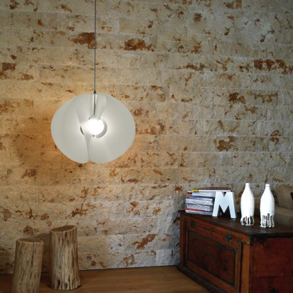 Lampadario moderno Linea Zero ATOM S E27 LED polilux sospensione - 14