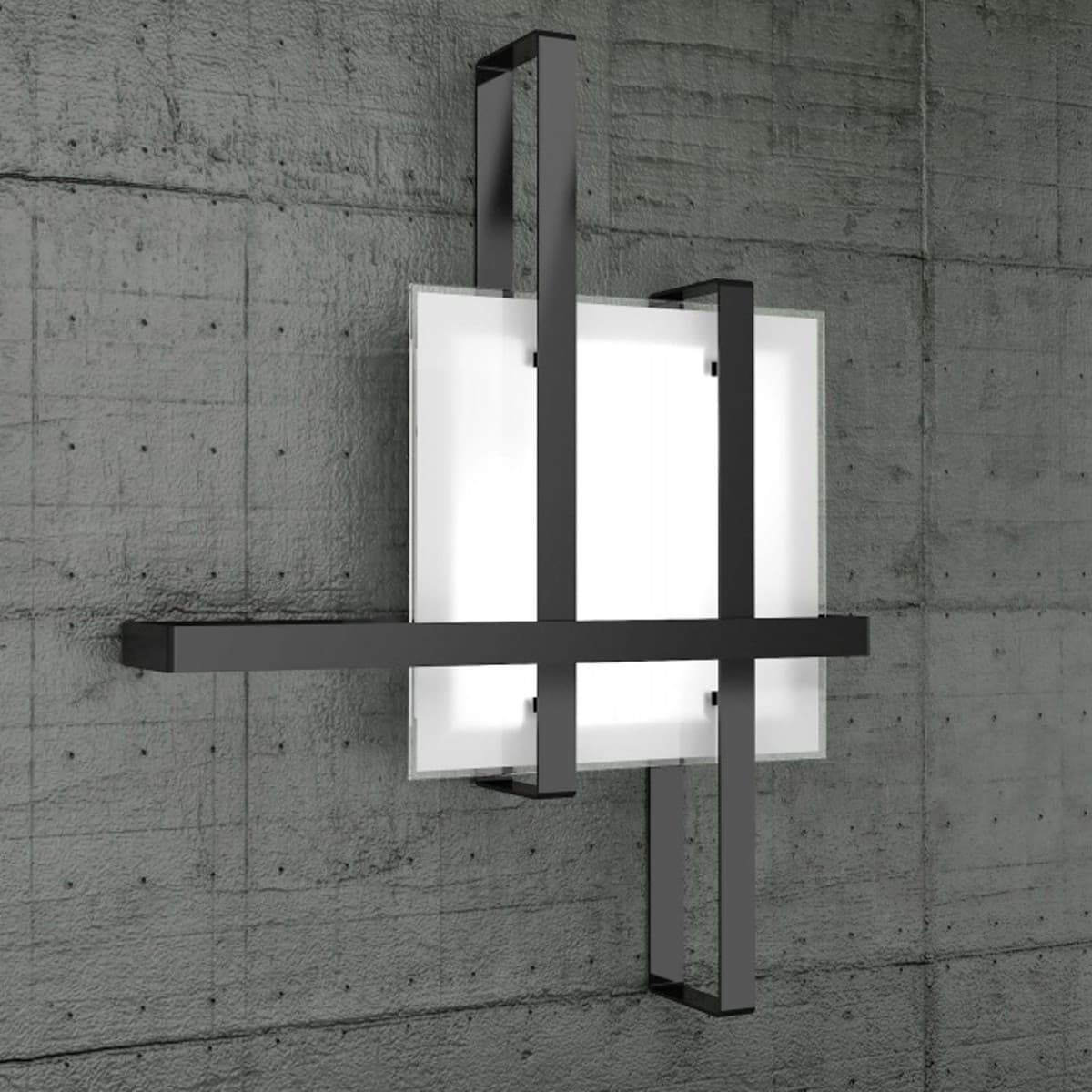 Plafoniera moderna Top Light CROSS 1106 70 E27 LED metallo vetro lampada soffitto - 10