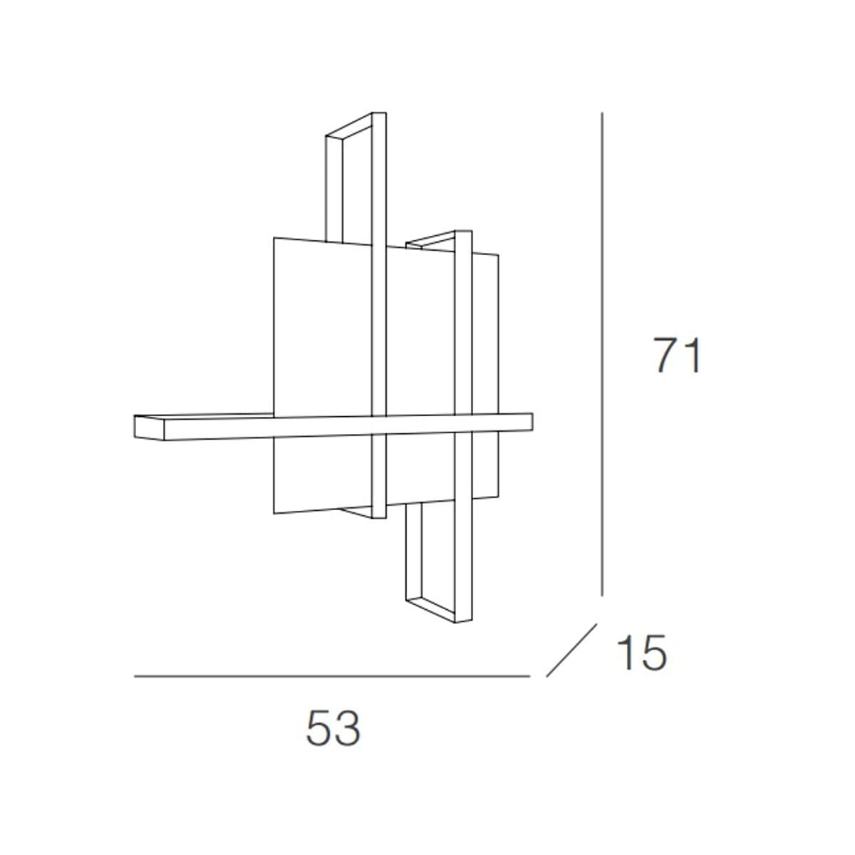 Plafoniera moderna Top Light CROSS 1106 70 E27 LED metallo vetro lampada soffitto - 11