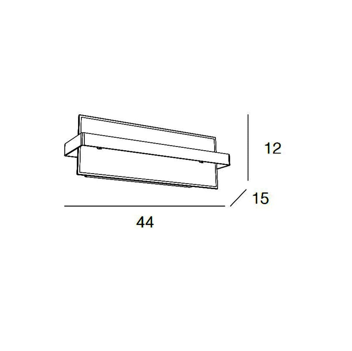 Applique moderno Top Light CROSS 1106 AM E27 LED metallo vetro lampada parete - 9