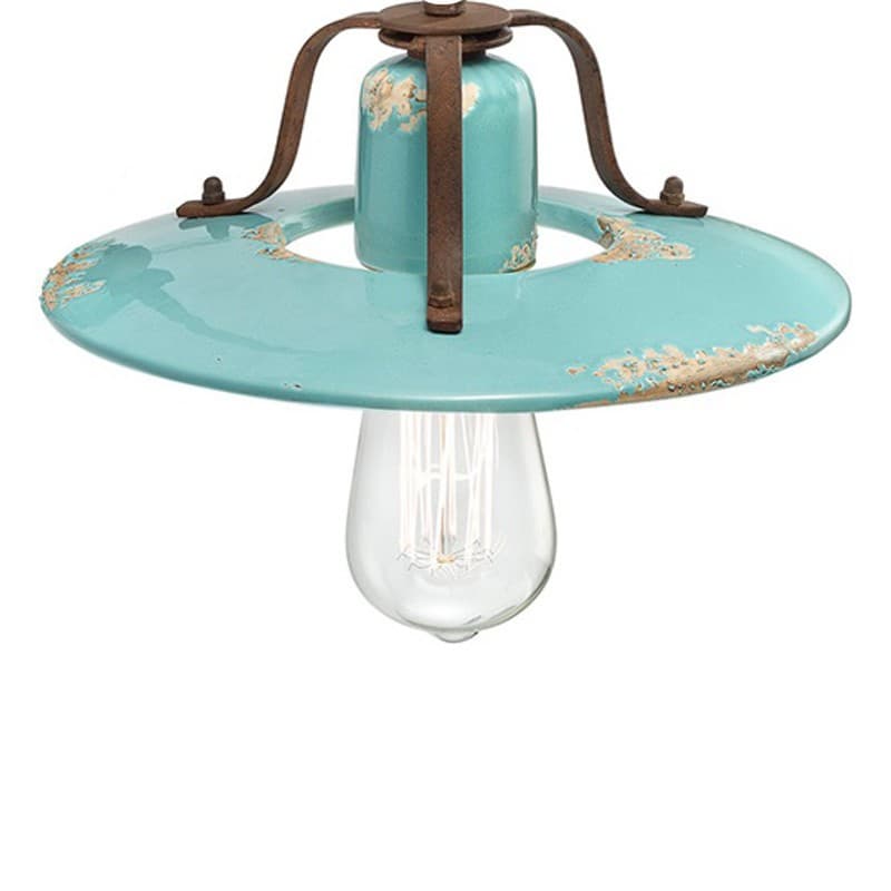 Lampadario rustico Ferroluce Retrò COUNTRY C1441 E27 LED ceramica sospensione - 18