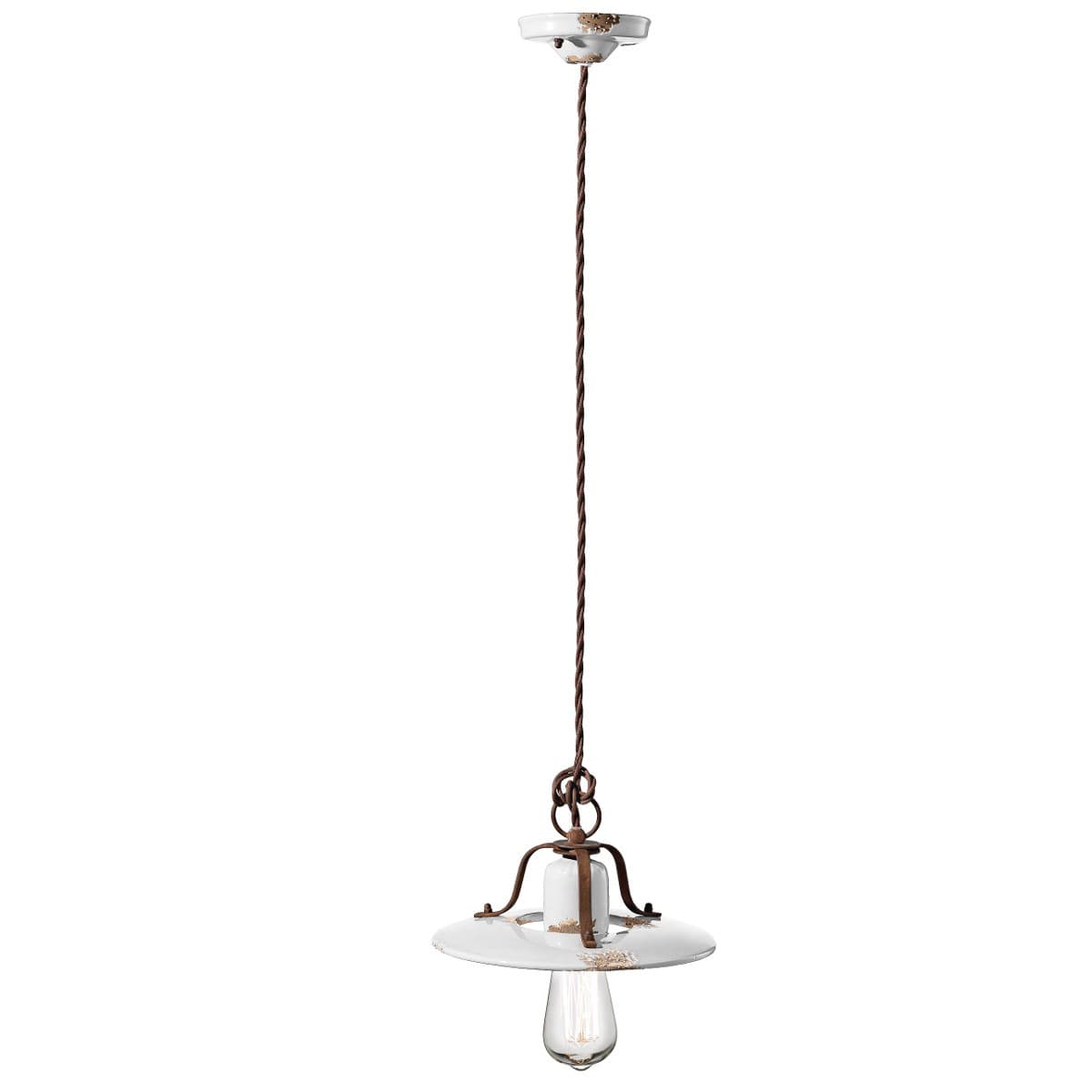 Lampadario rustico Ferroluce Retrò COUNTRY C1441 E27 LED ceramica sospensione - 19