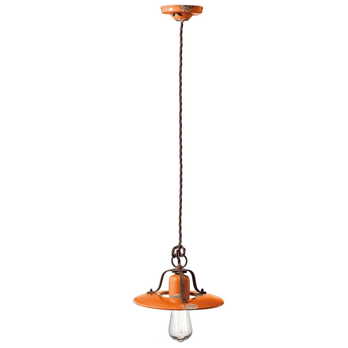 Lampadario rustico Ferroluce Retrò COUNTRY C1441 E27 LED ceramica sospensione - 21