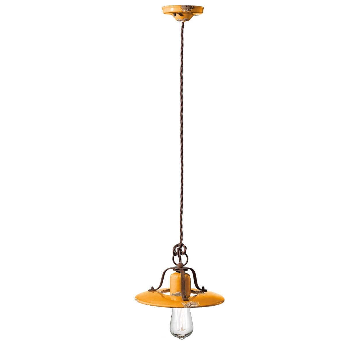 Lampadario rustico Ferroluce Retrò COUNTRY C1441 E27 LED ceramica sospensione - 20
