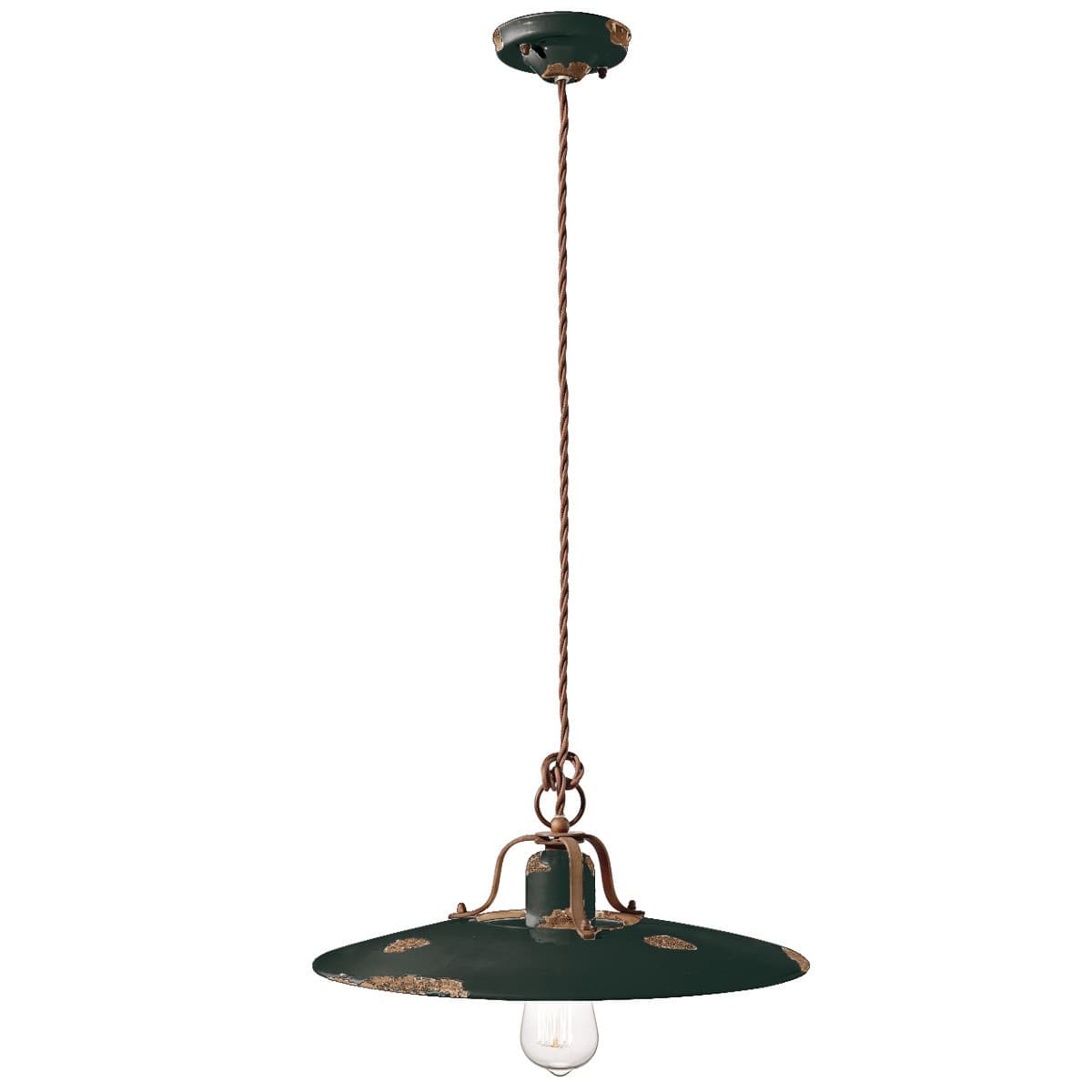 Lampadario rustico Ferroluce Retrò COUNTRY C1443 E27 LED ceramica sospensione - 22