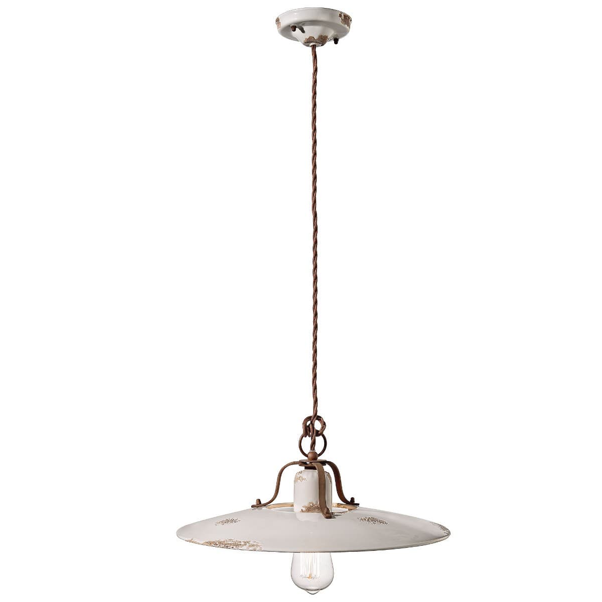 Lampadario rustico Ferroluce Retrò COUNTRY C1443 E27 LED ceramica sospensione - 19