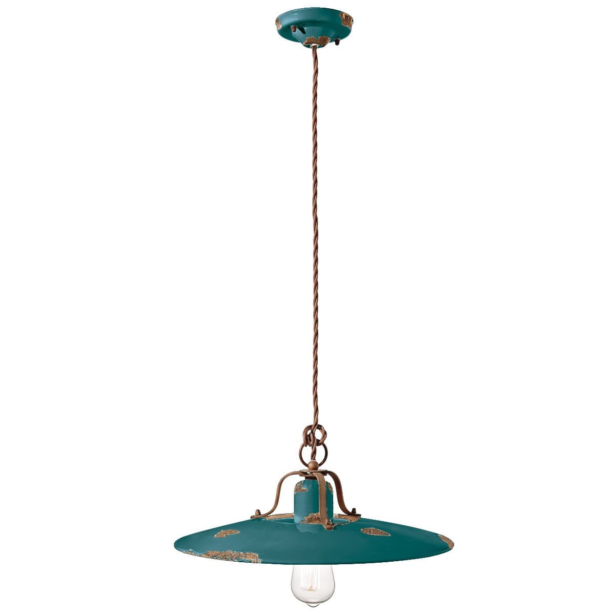 Lampadario rustico Ferroluce Retrò COUNTRY C1443 E27 LED ceramica sospensione - 25