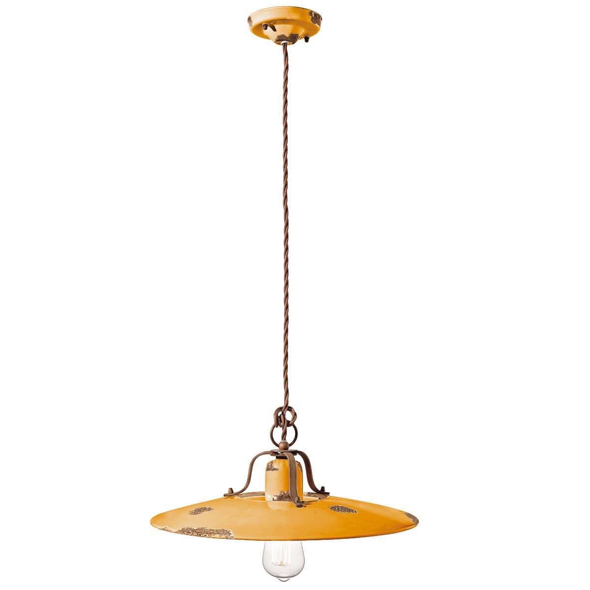 Lampadario rustico Ferroluce Retrò COUNTRY C1443 E27 LED ceramica sospensione - 21