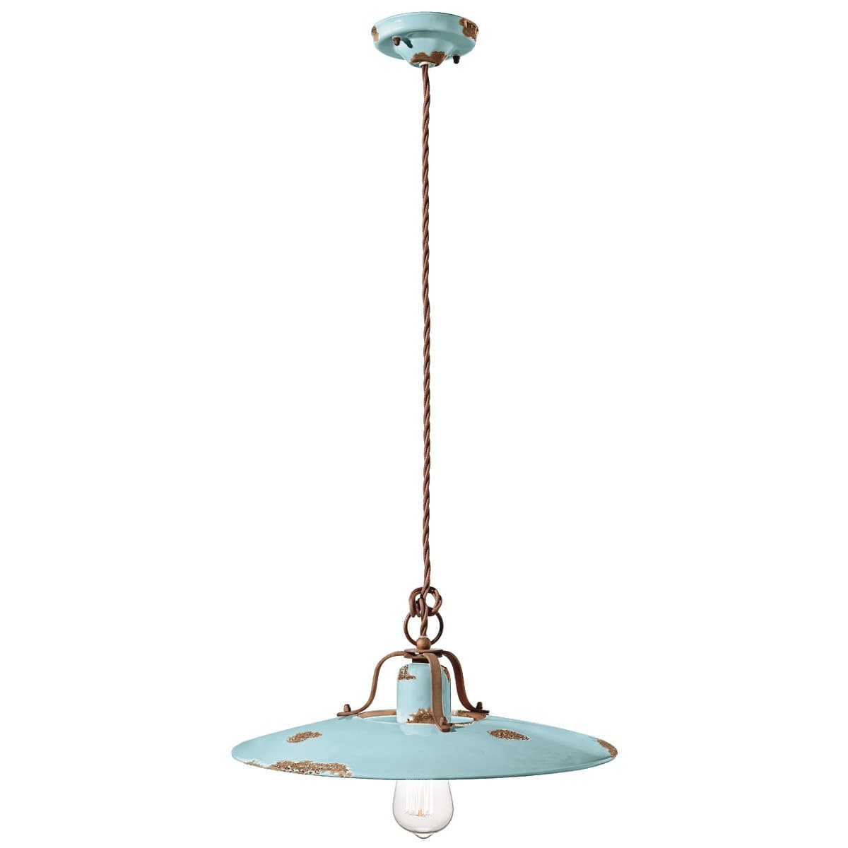 Lampadario rustico Ferroluce Retrò COUNTRY C1443 E27 LED ceramica sospensione - 20