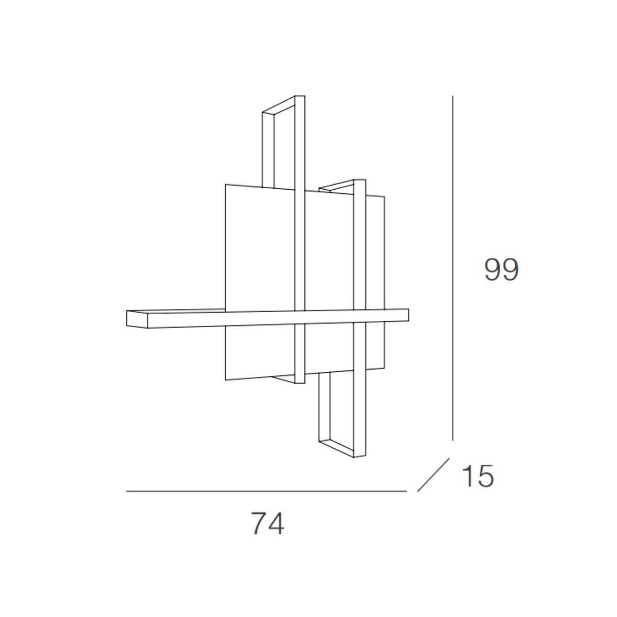 Plafoniera moderna Top Light CROSS 1106 100 E27 LED metallo vetro lampada soffitto - 8