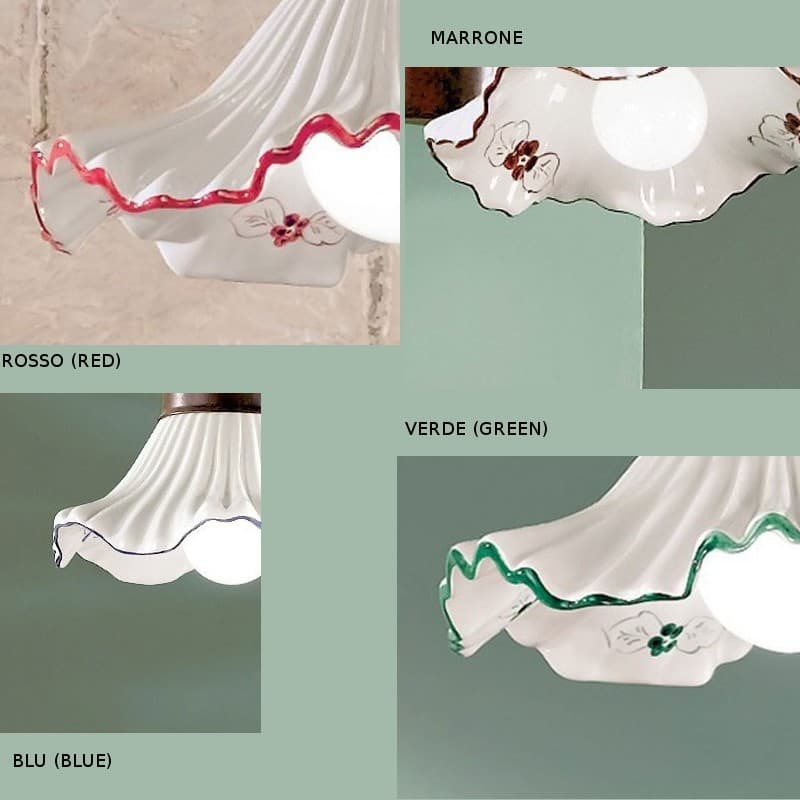 Plafoniera classico Due P illuminazione ANNA PL40 E27 LED ceramica lampada soffitto - 9