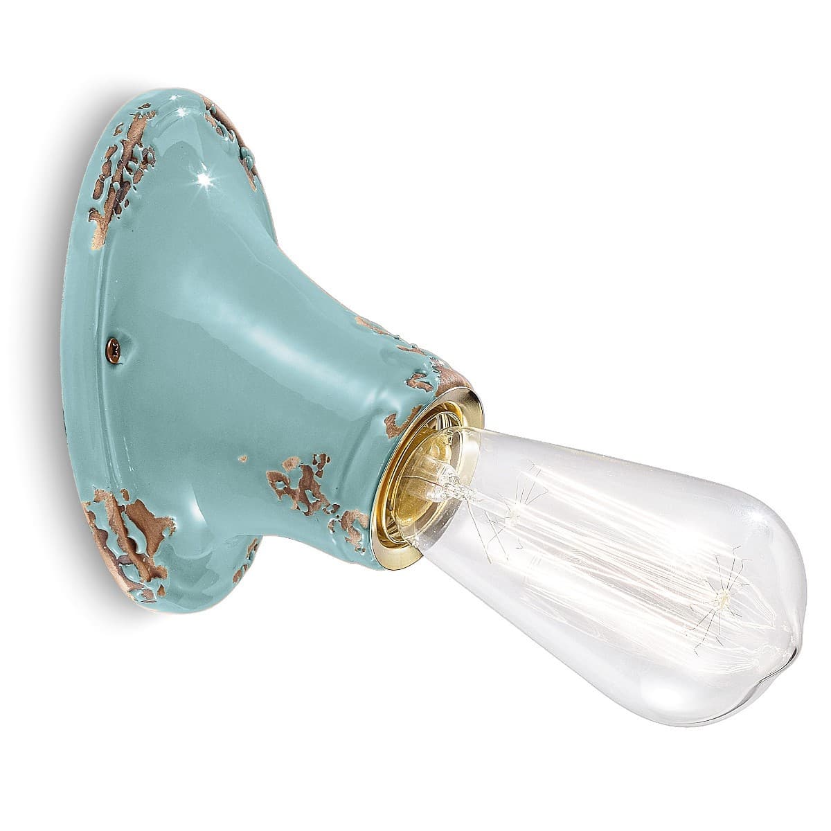 Applique rustica Ferroluce Retrò VINTAGE C115 E27 LED ceramica lampada parete - 21