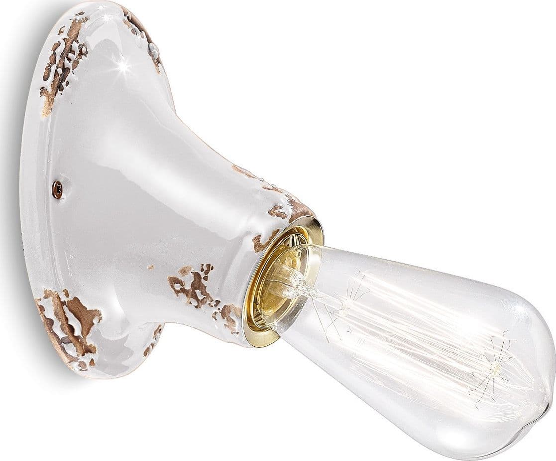 Applique rustica Ferroluce Retrò VINTAGE C115 E27 LED ceramica lampada parete - 20