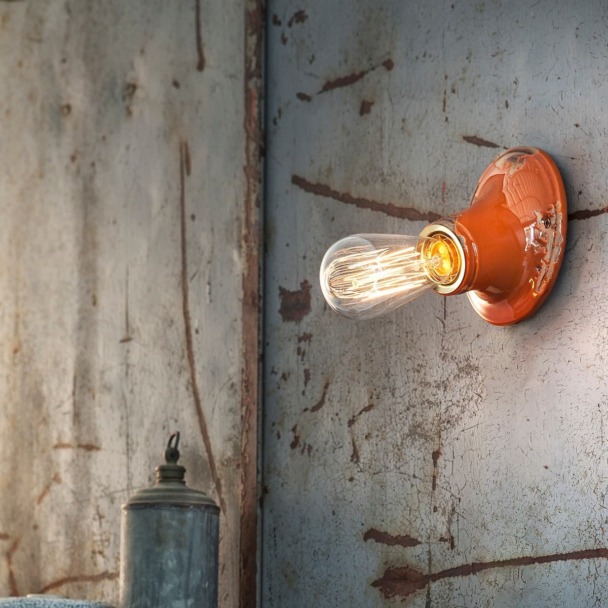 Applique rustica Ferroluce Retrò VINTAGE C115 E27 LED ceramica lampada parete - 22