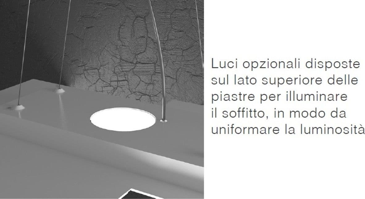 Lampadario moderno Top Light PLATE 1129 S3 R+2 Gx53 LED biemissione metallo sospensione – Bianco – plastica