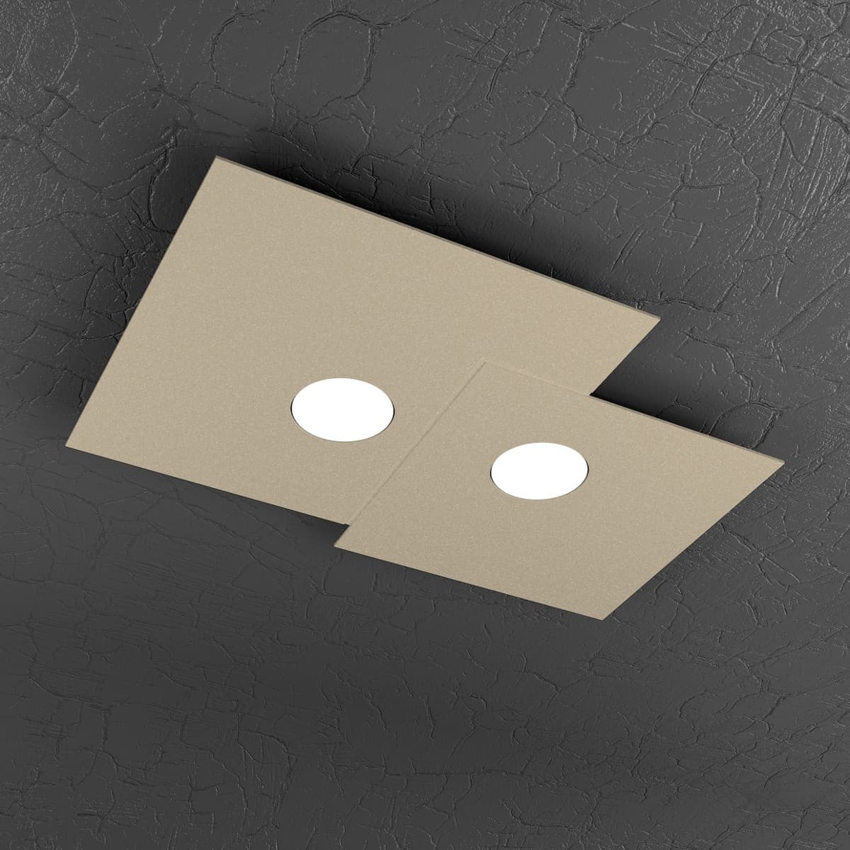 Plafoniera moderna Top Light PLATE 1129 PL2 R Gx53 LED metallo lampada soffitto - 16