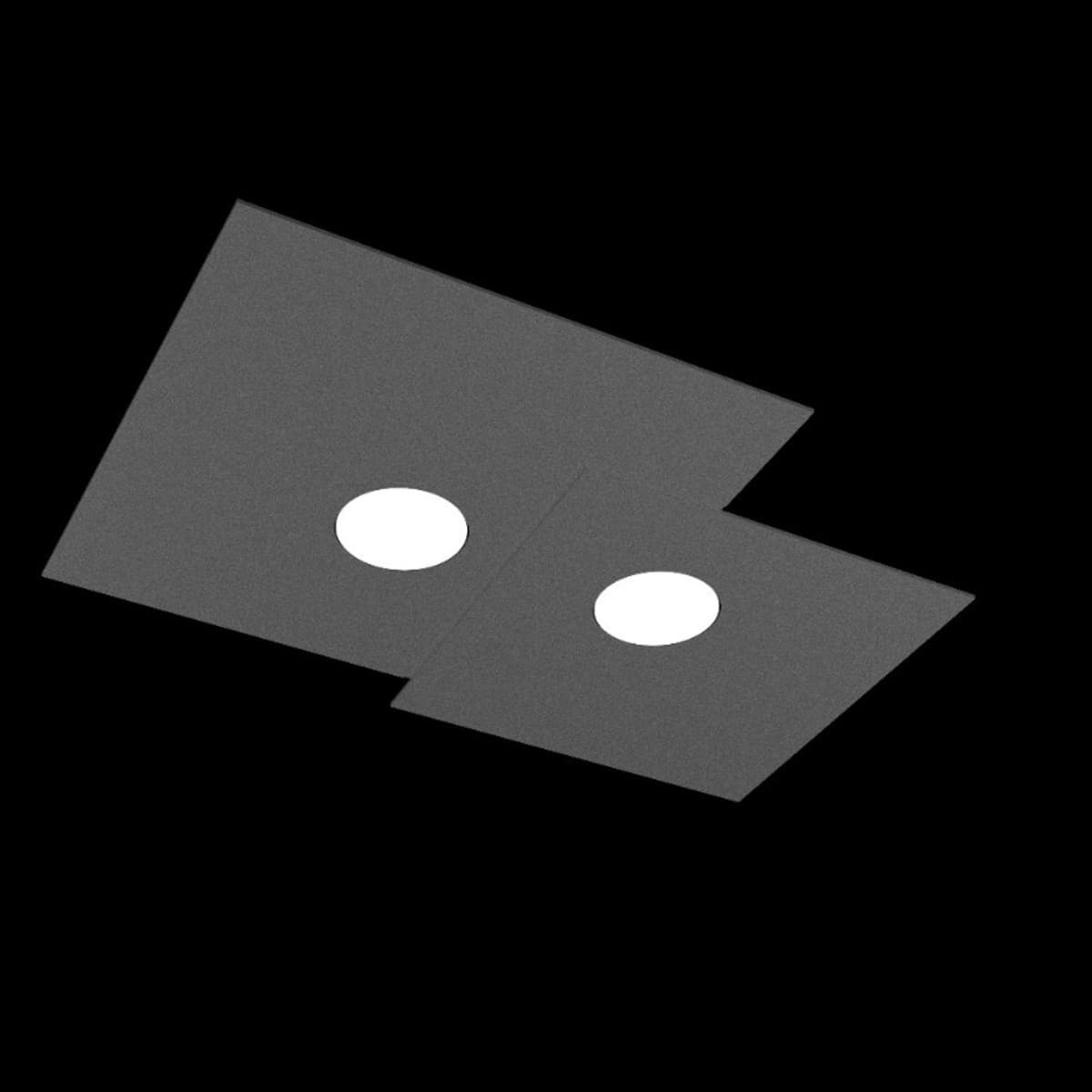 Plafoniera moderna Top Light PLATE 1129 PL2 R Gx53 LED metallo lampada soffitto - 17