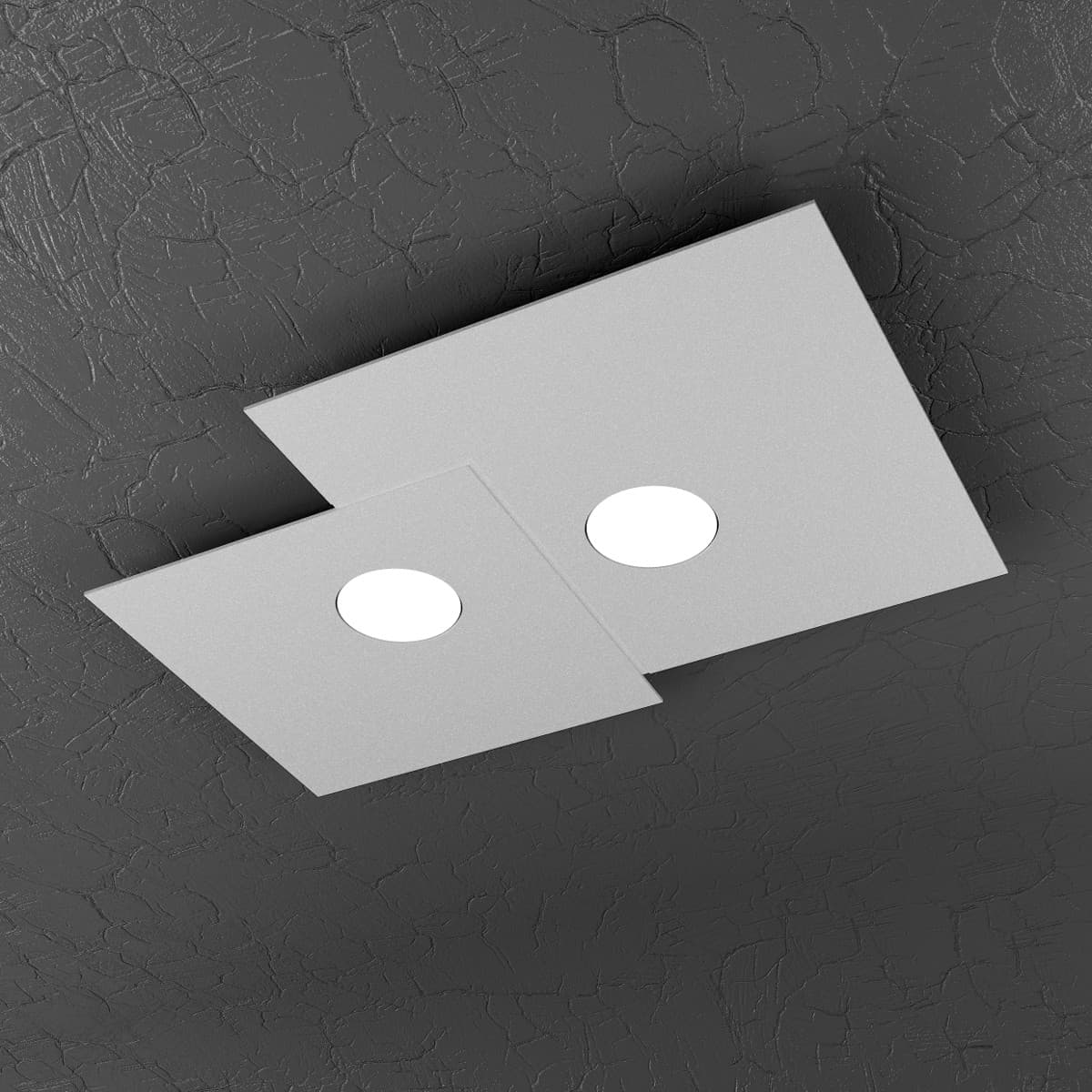 Plafoniera moderna Top Light PLATE 1129 PL2 R Gx53 LED metallo lampada soffitto - 15