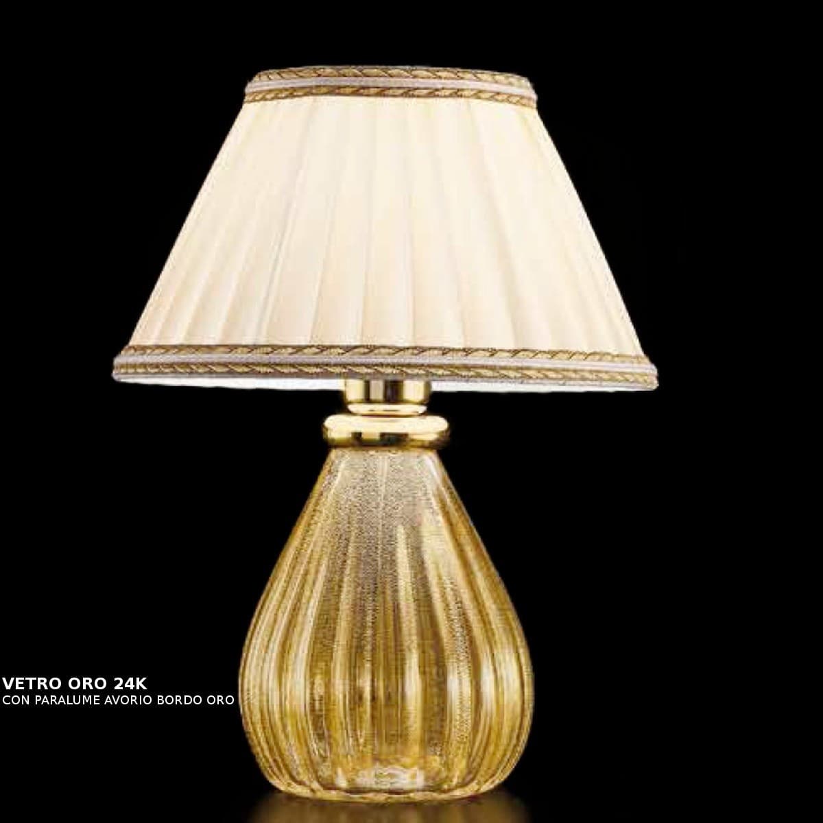 Abat-jour classica Sylcom FELICITA 1395 1462 22 E14 LED vetro soffiato lampada tavolo - 21