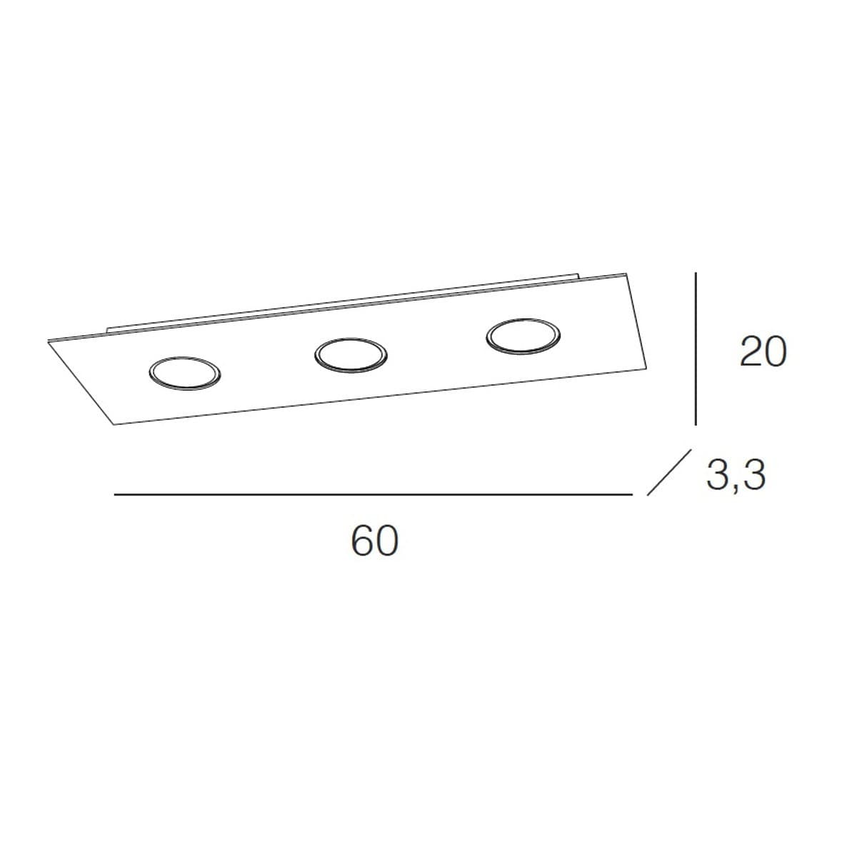 Plafoniera moderna Top Light AREA 1127 PL3 R Gx53 LED metallo lampada soffitto - 9