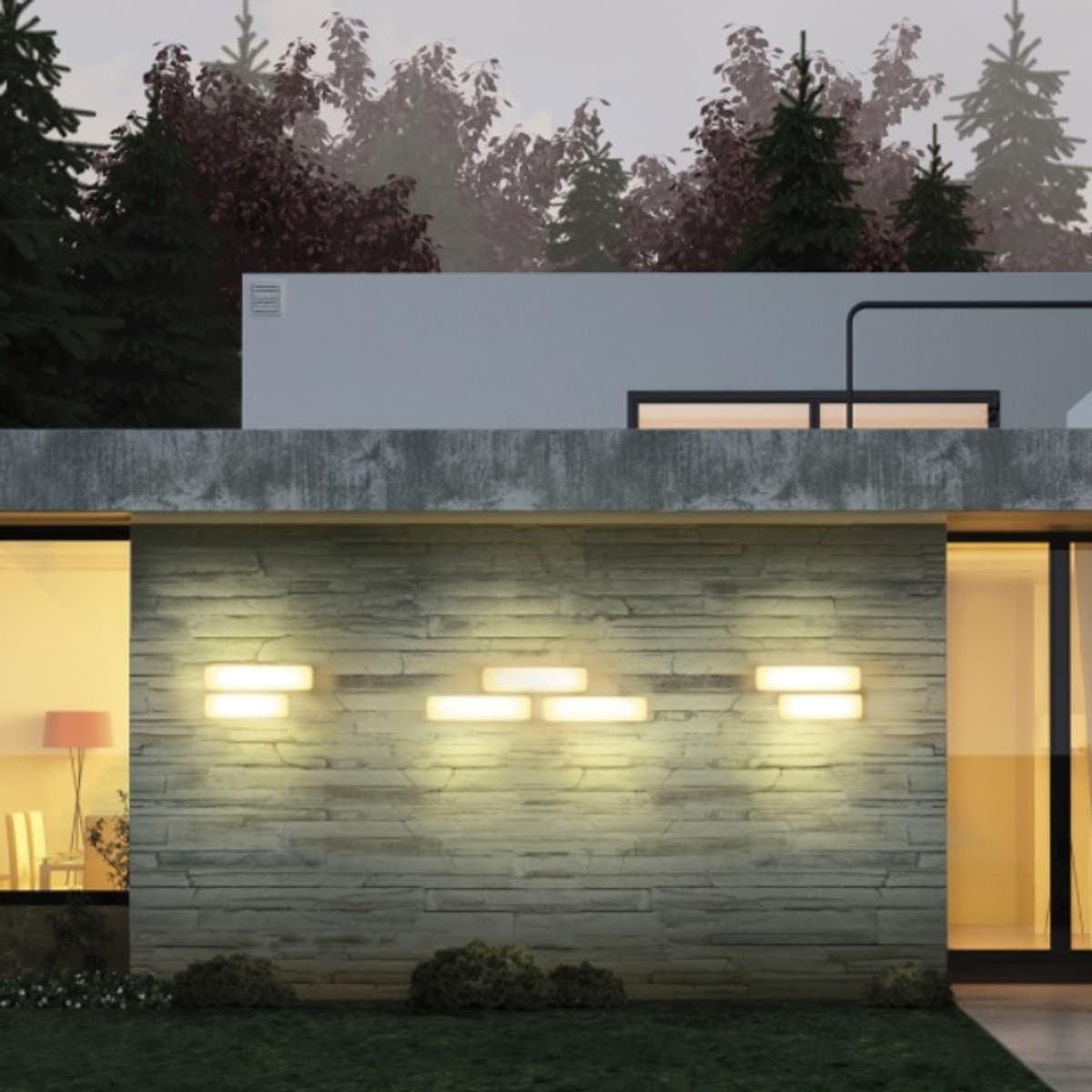 Plafoniera esterno Linea Light Group MYWHITE B 7810 17W LED IP65 polietilene lampada soffitto parete - 10