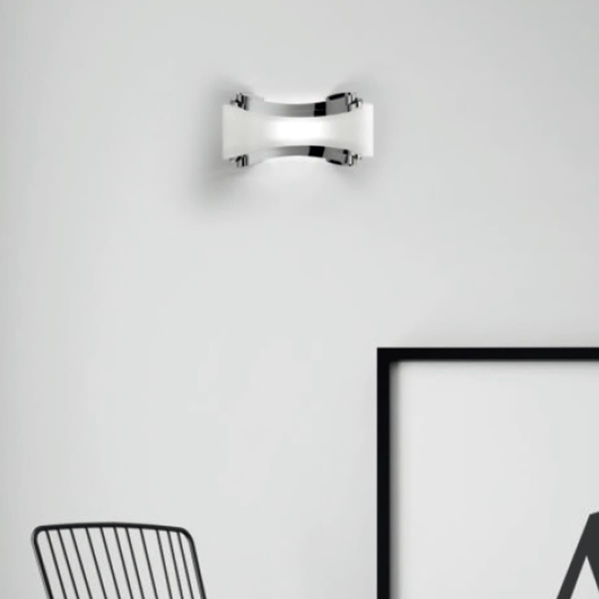 Applique moderno Selene illuminazione IONICA 1069 025 002 011 R7s LED metallo vetro biemissione lampada parete - 9