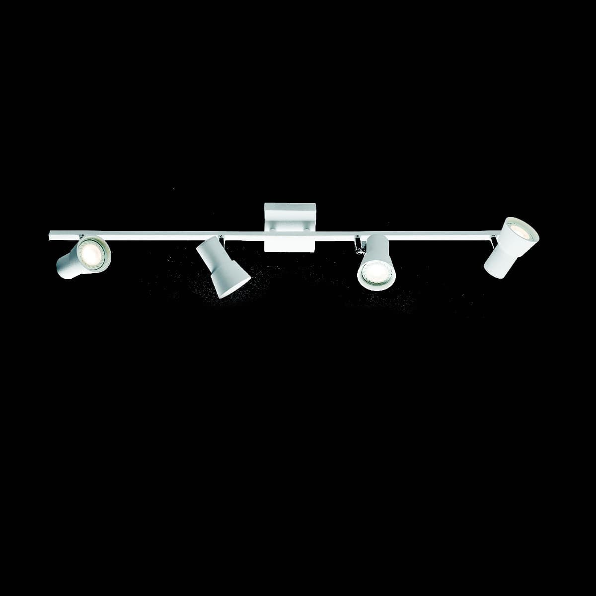 Spot Illuminando TORCIA 4 GU10 LED spot orientabili moderno metallo moka bianco interno - 8