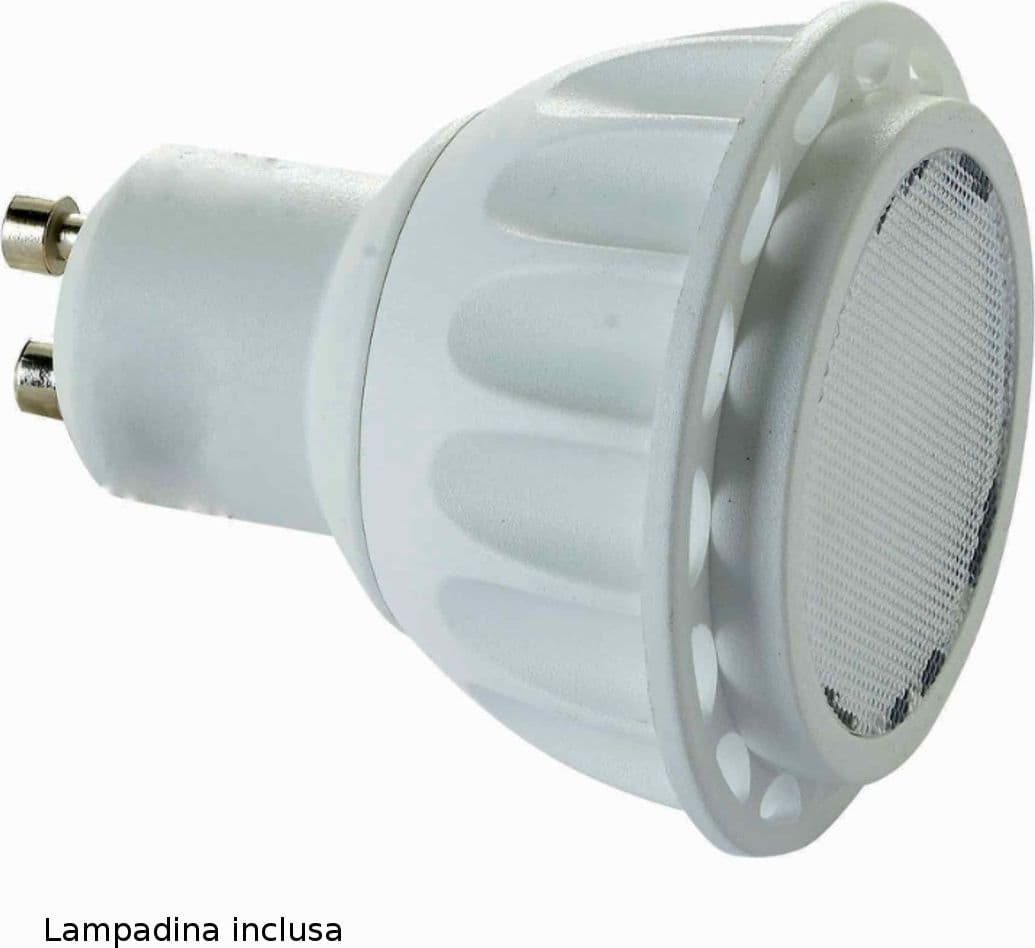 Spot Illuminando TORCIA 4 GU10 LED spot orientabili moderno metallo moka bianco interno – lampada