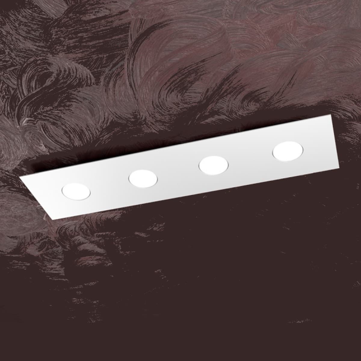 Plafoniera moderna Top Light AREA 1127 PL4 R Gx53 LED metallo lampada soffitto - 9