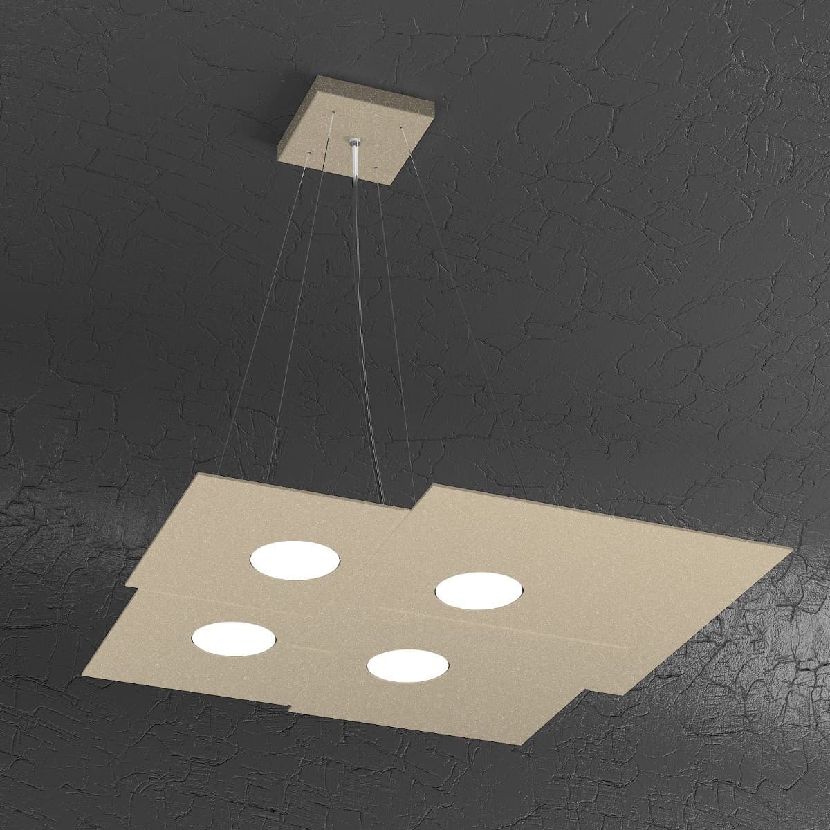 Lampadario moderno Top Light PLATE 1129 S4 Gx53 LED metallo monoemissione sospensione - 13
