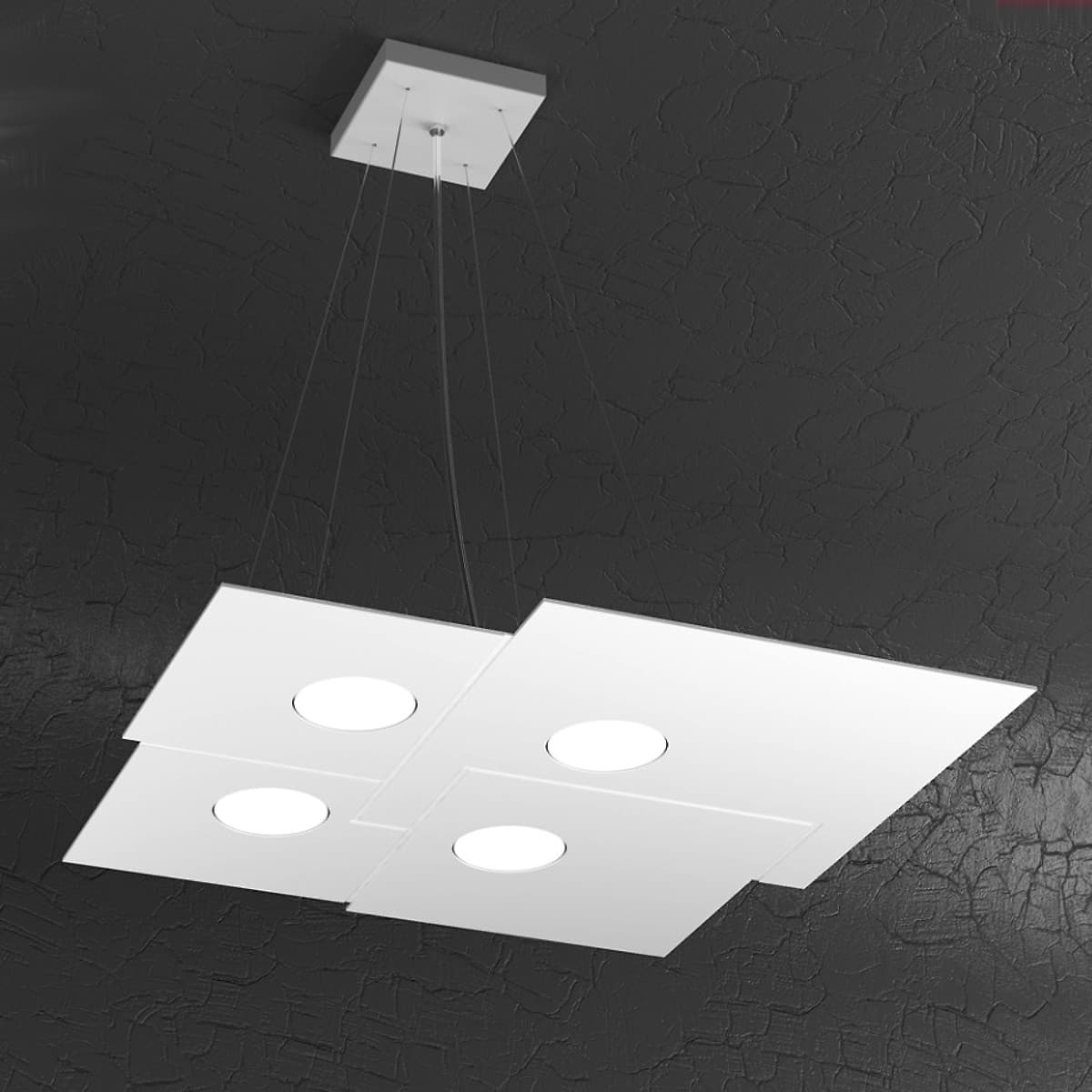 Lampadario moderno Top Light PLATE 1129 S4 Gx53 LED metallo monoemissione sospensione - 11