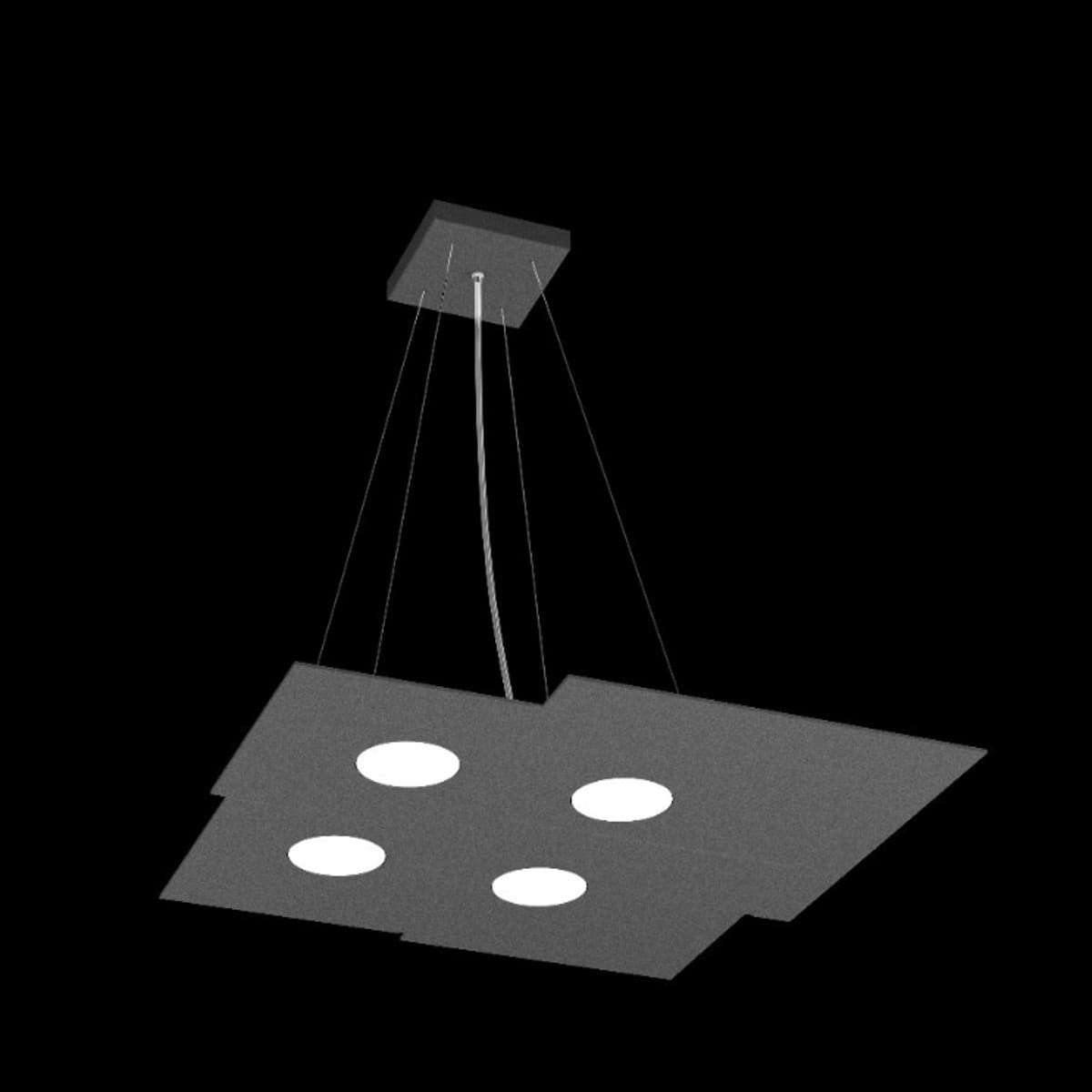 Lampadario moderno Top Light PLATE 1129 S4 Gx53 LED metallo monoemissione sospensione - 14