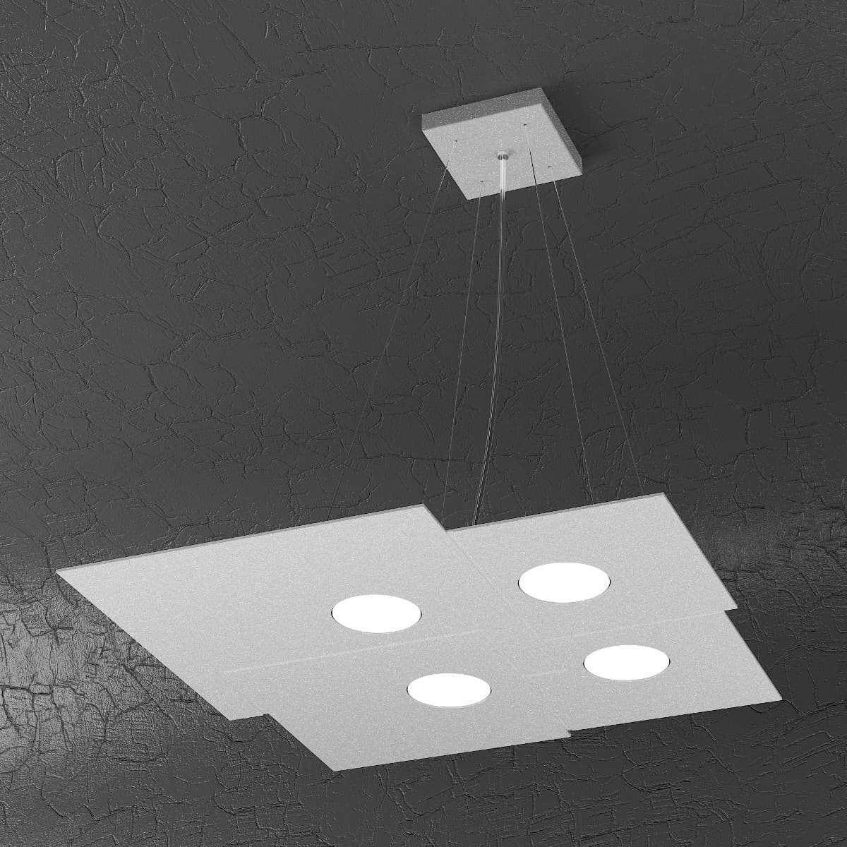 Lampadario moderno Top Light PLATE 1129 S4 Gx53 LED metallo monoemissione sospensione - 12