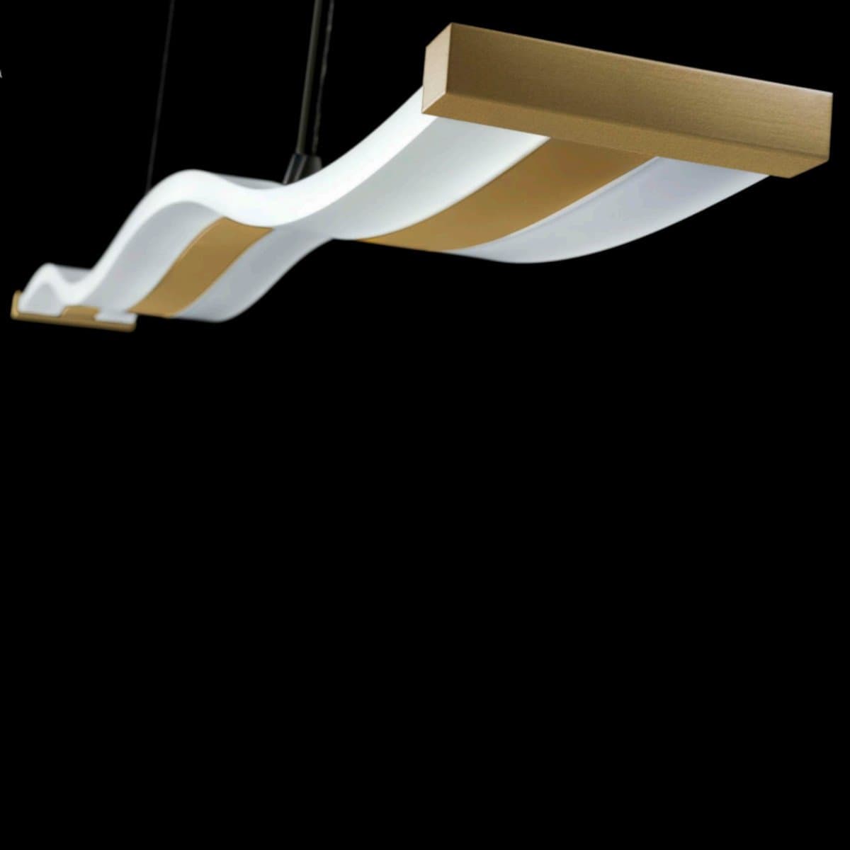 Lampadario moderno Promoingross ONDA S120 DIM LED metallo metacrilato sospensione telecomando dimmerabile - 15