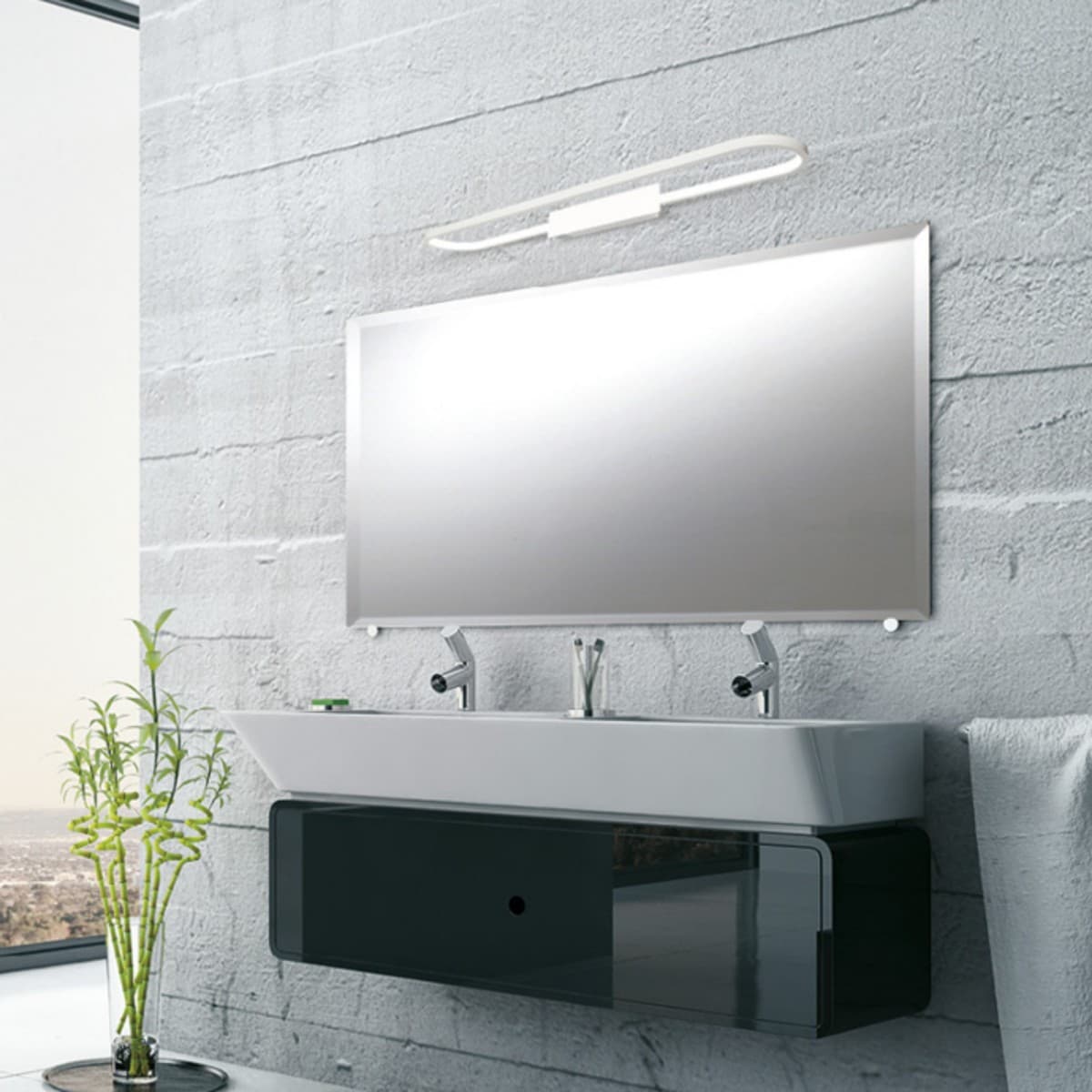 OUTLET Applique moderno TOP LIGHT CIRCUIT 1153 AG LED metallo lampada parete - 6