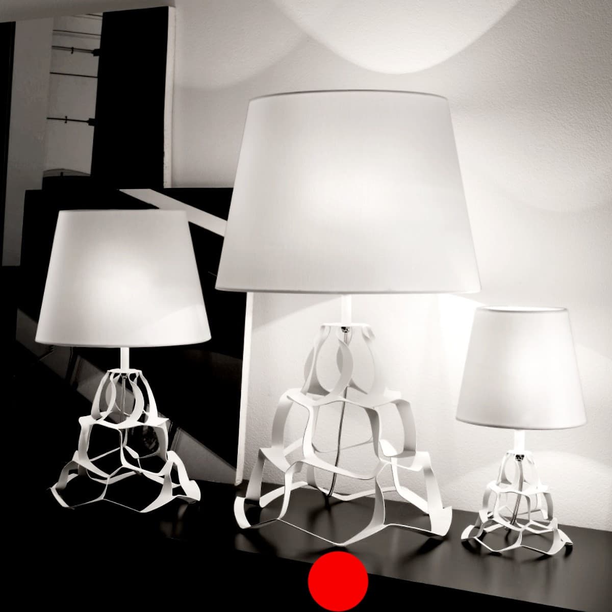 Abat-jour moderna Selene ANAIS 1047 011 009 E27 LED metallo tessuto lampada tavolo - 10