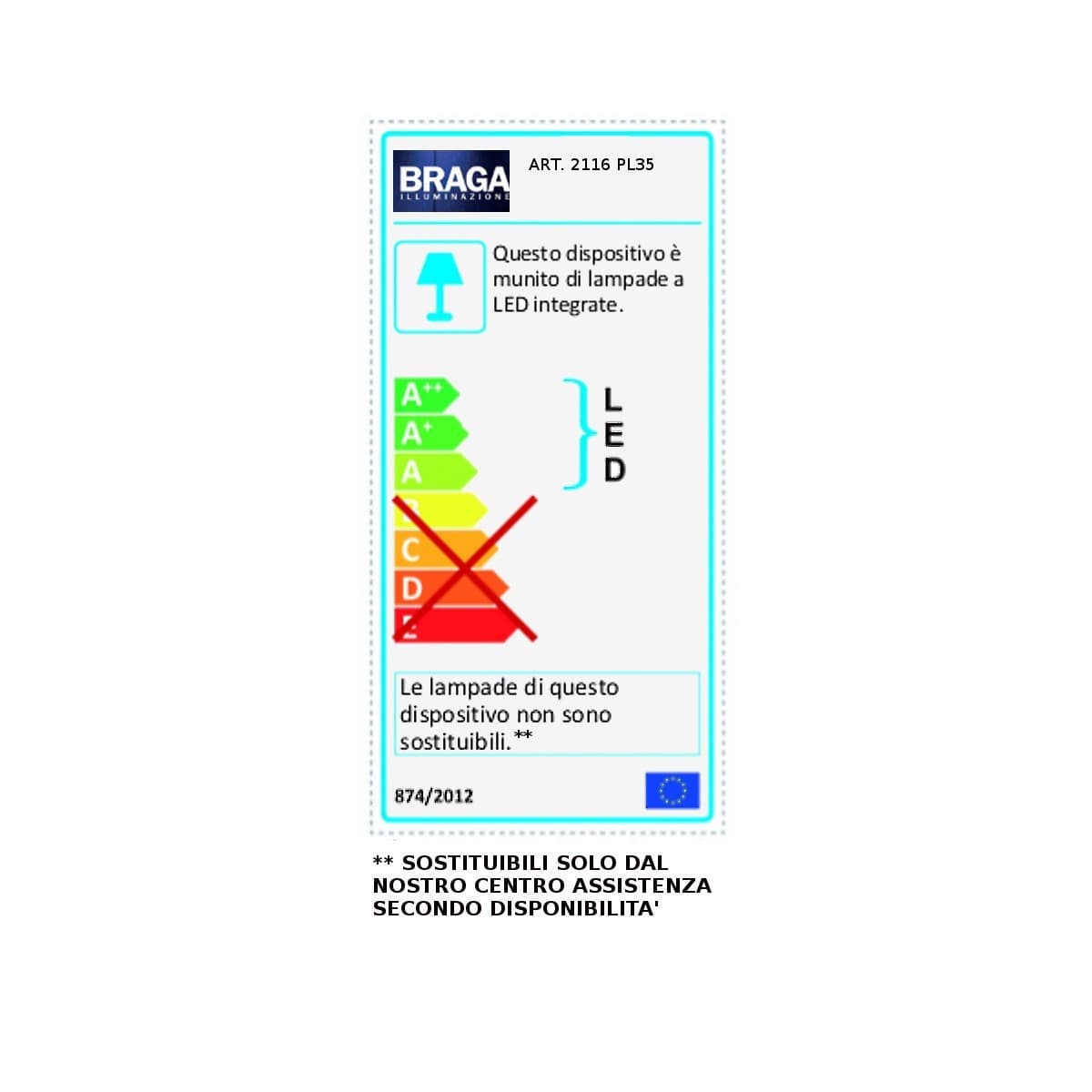 Plafoniera moderna Fratelli Braga ROTARY 2116 PL35 LED orientabile metallo lampada soffitto - 10